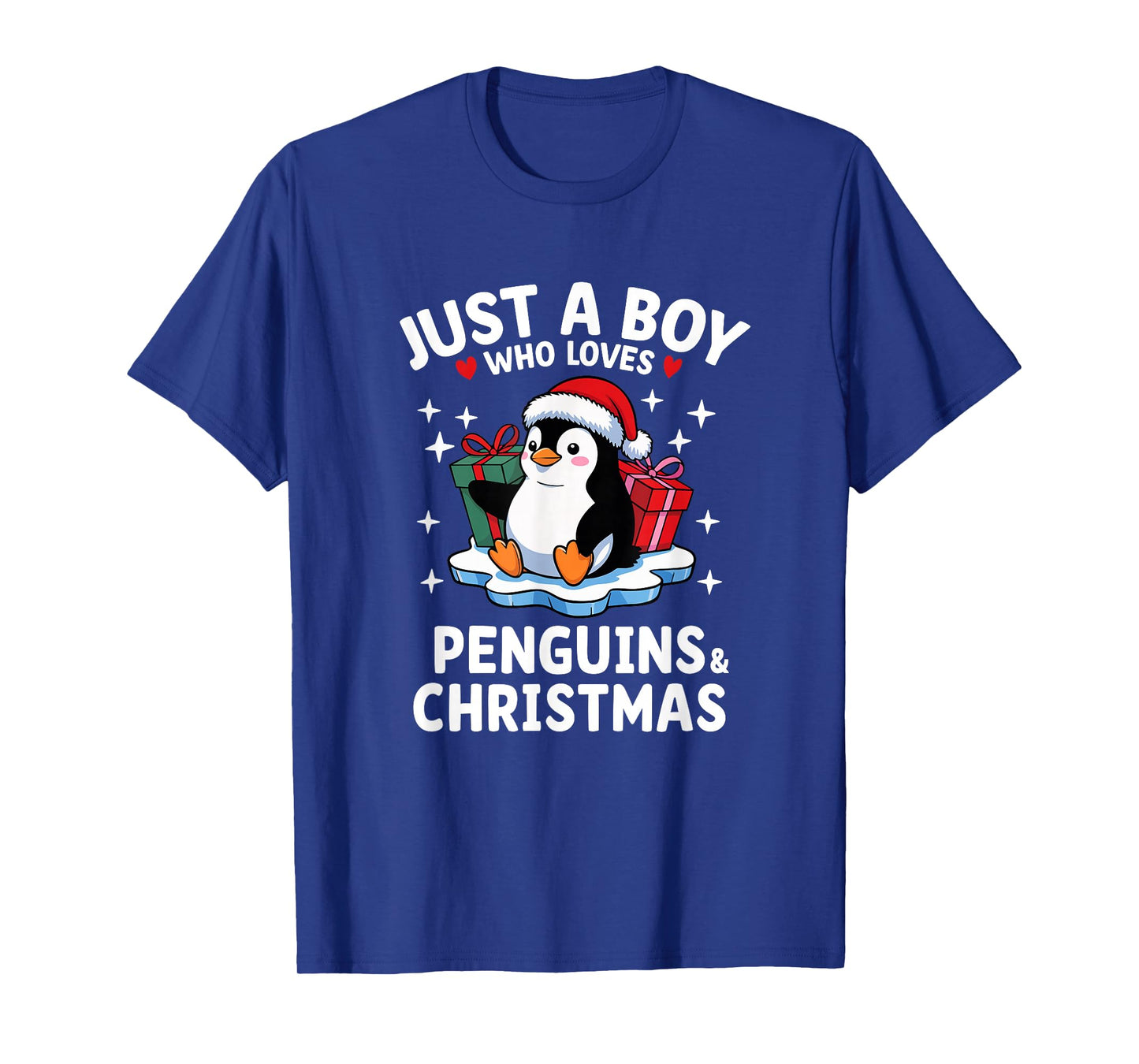 Just A Boy Who Loves Penguins Xmas T-Shirt