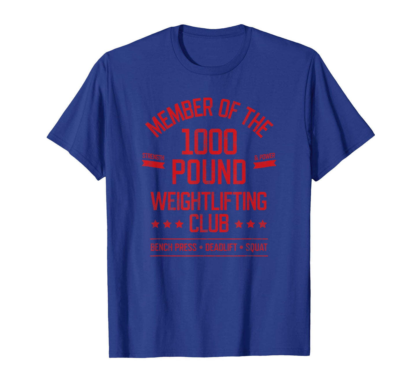 1000 Pound Weightlifting Club Strong Powerlifter T-Shirt T-Shirt