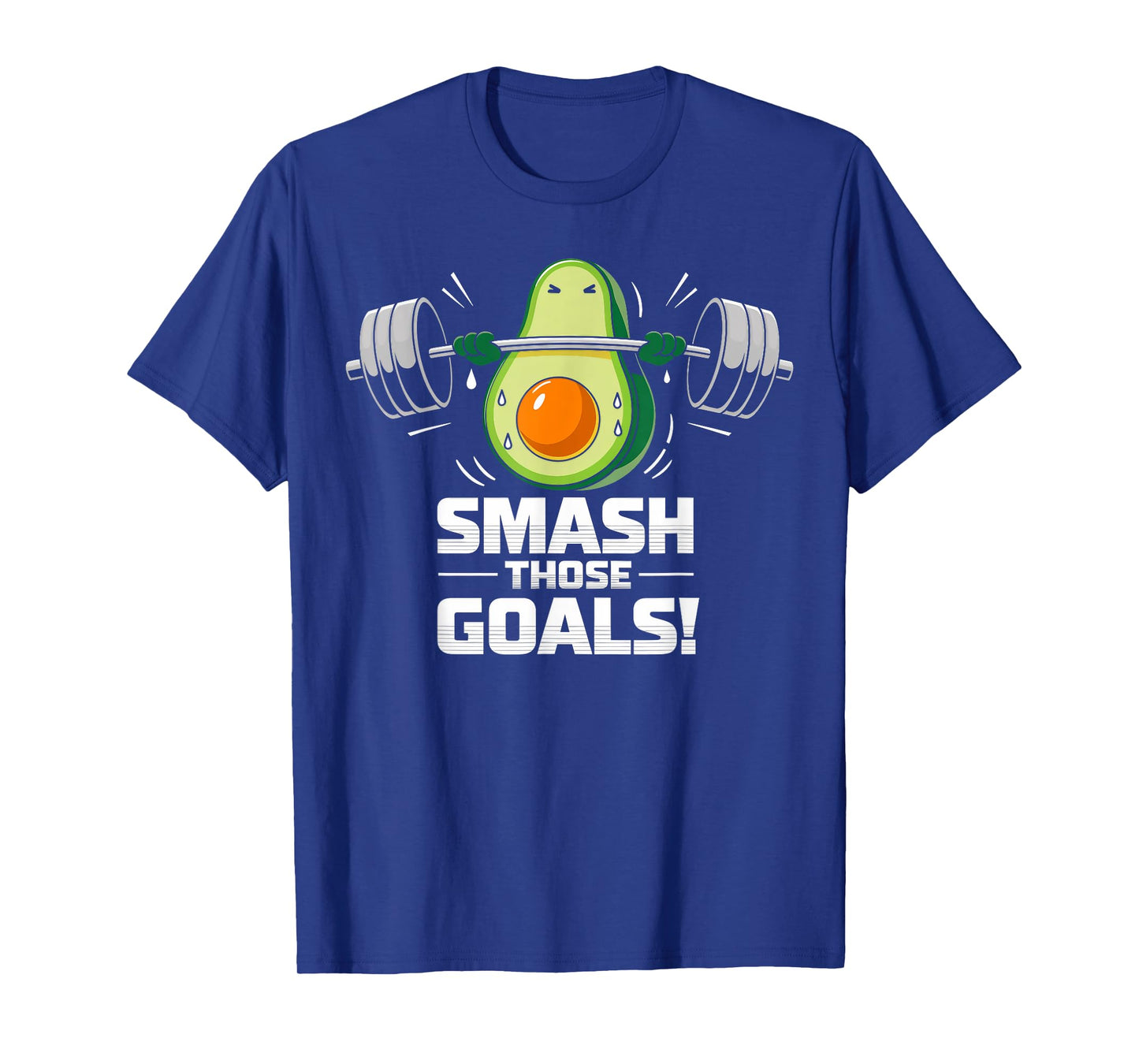 Smash Those Goals Cute Avocado Lifting Gym T-Shirt