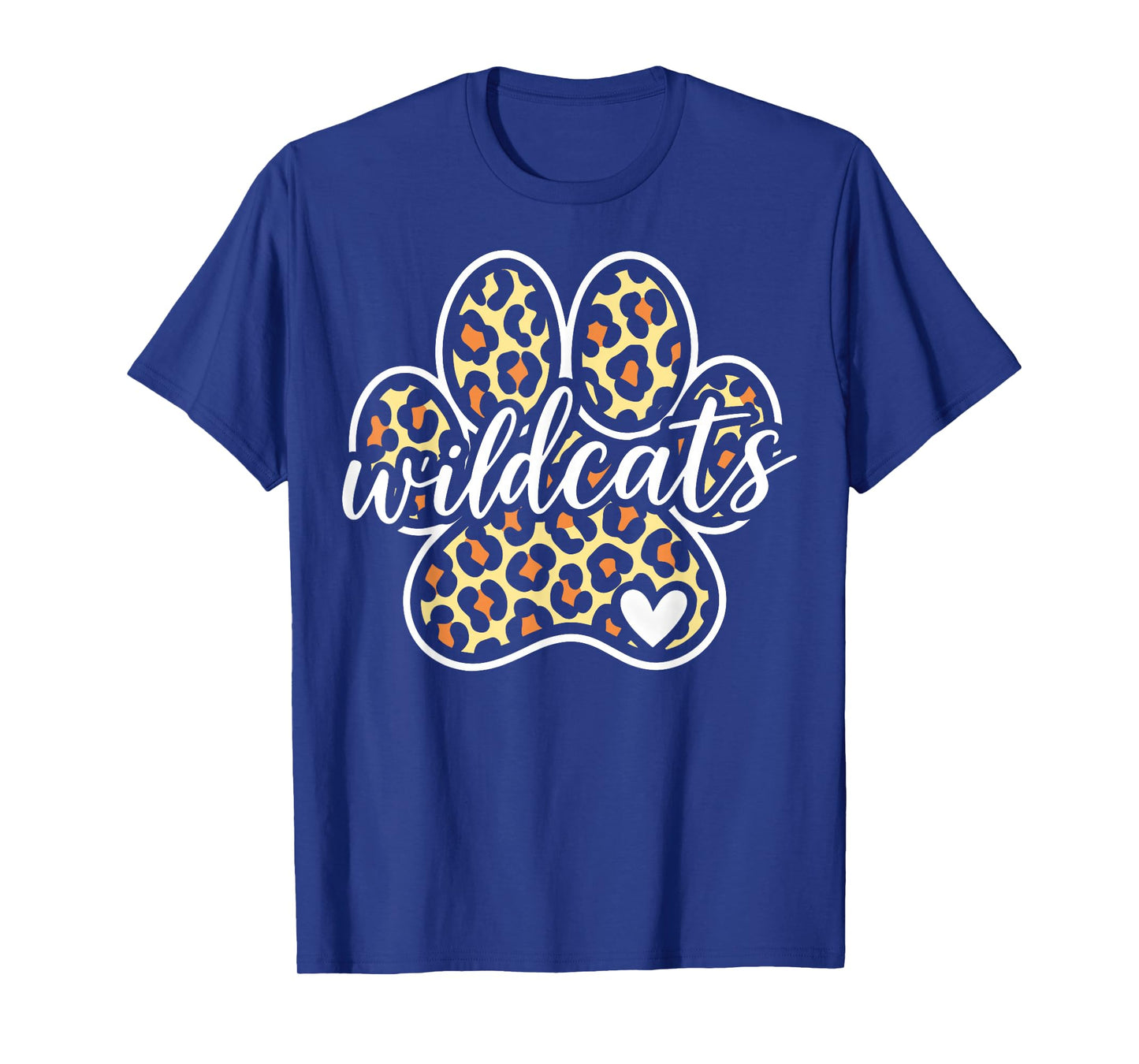 Wildcats Print Heart Vintage Gift for Men Women Kid Boy Girl T-Shirt