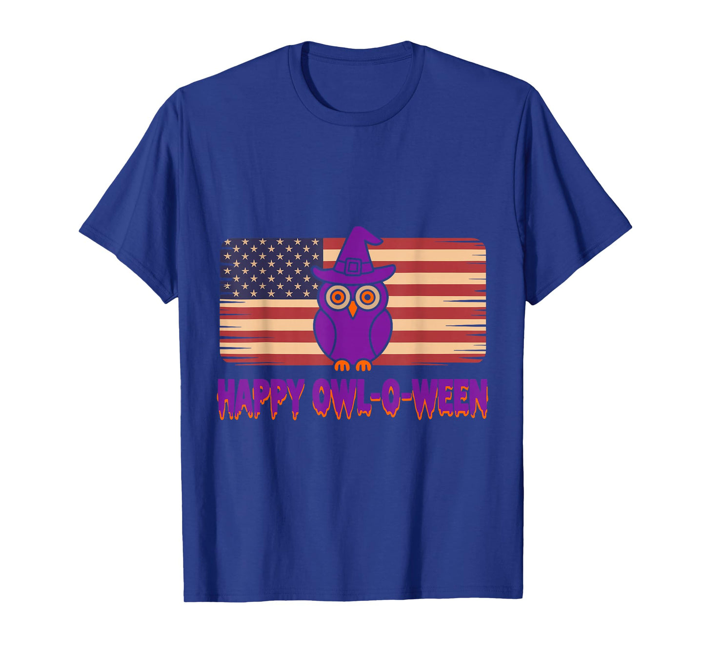 Happy Owl-O-Ween Cute Funny Owl Witch Hat Halloween T-Shirt