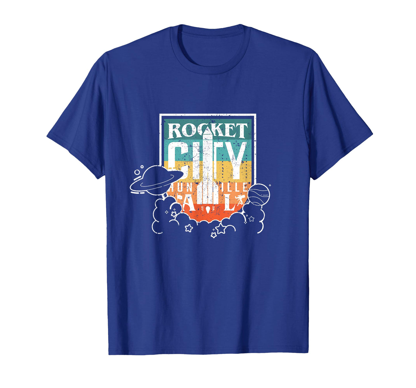 Huntsville Rocket City Alabama Space Moon Retro Aerospace T-Shirt