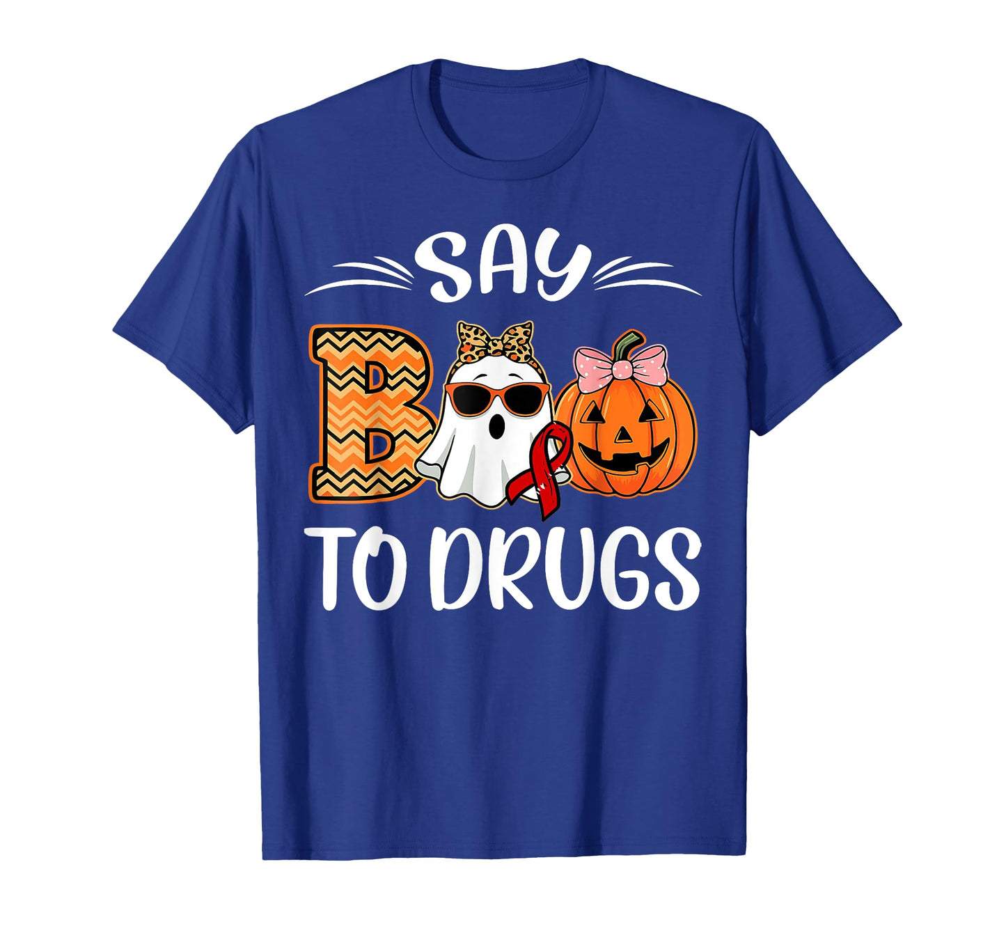 Say Boo To Drugs Red Ribbon Week Awareness Funny Halloween T-Shirt