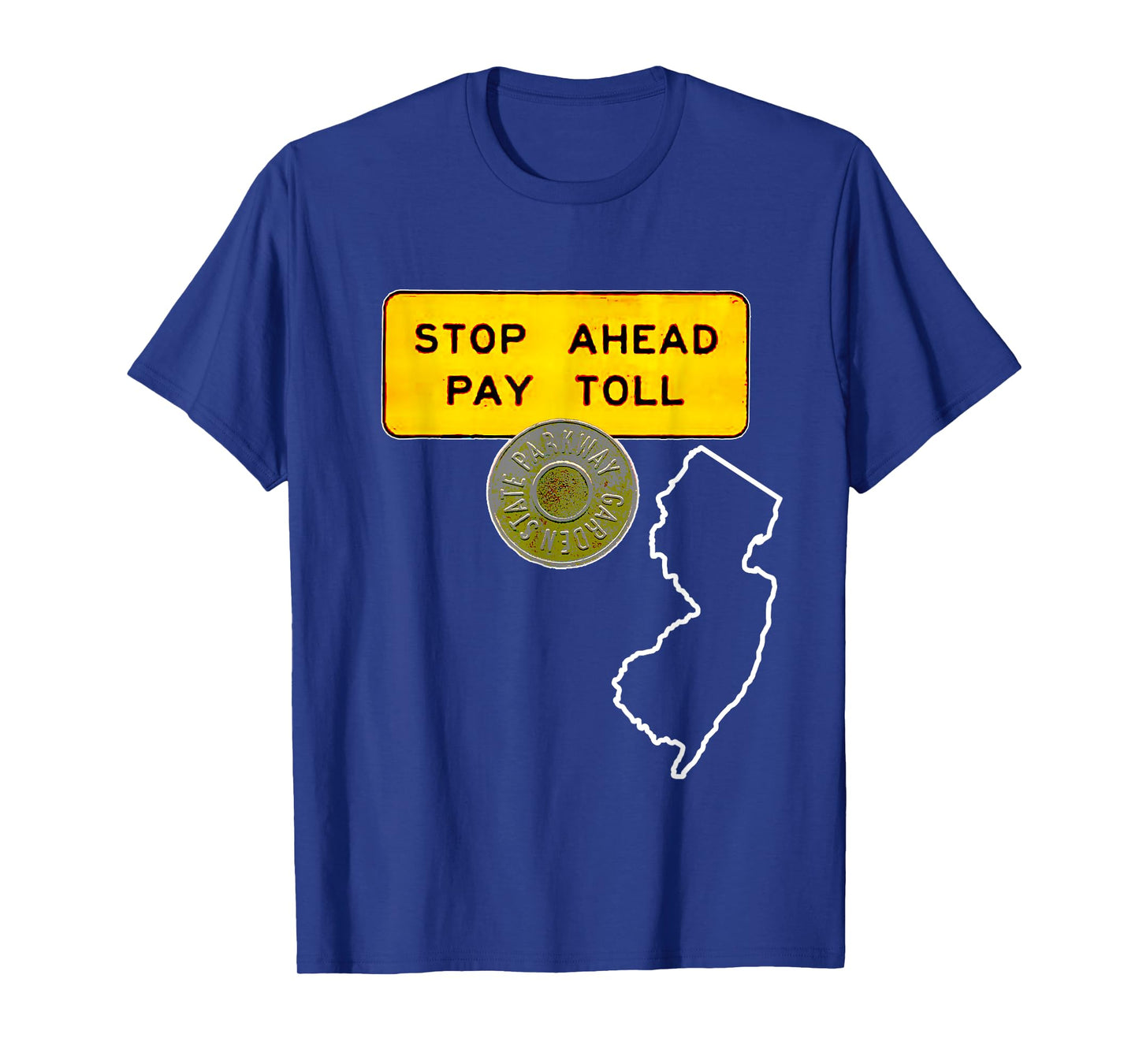 New Jersey Garden State Parkway Vintage Token Toll Sign T-Shirt