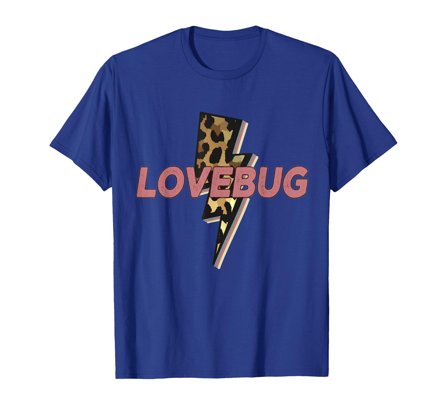 Lovebug Leopard Wife Gf Bolt Thunder Vintage Distressed T-Shirt