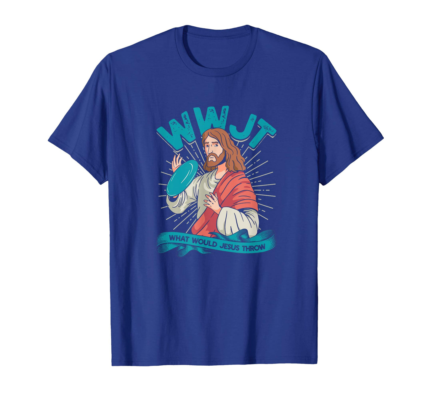 WWJT What would Jesus throw - Frisbee disc golf sport T-Shirt