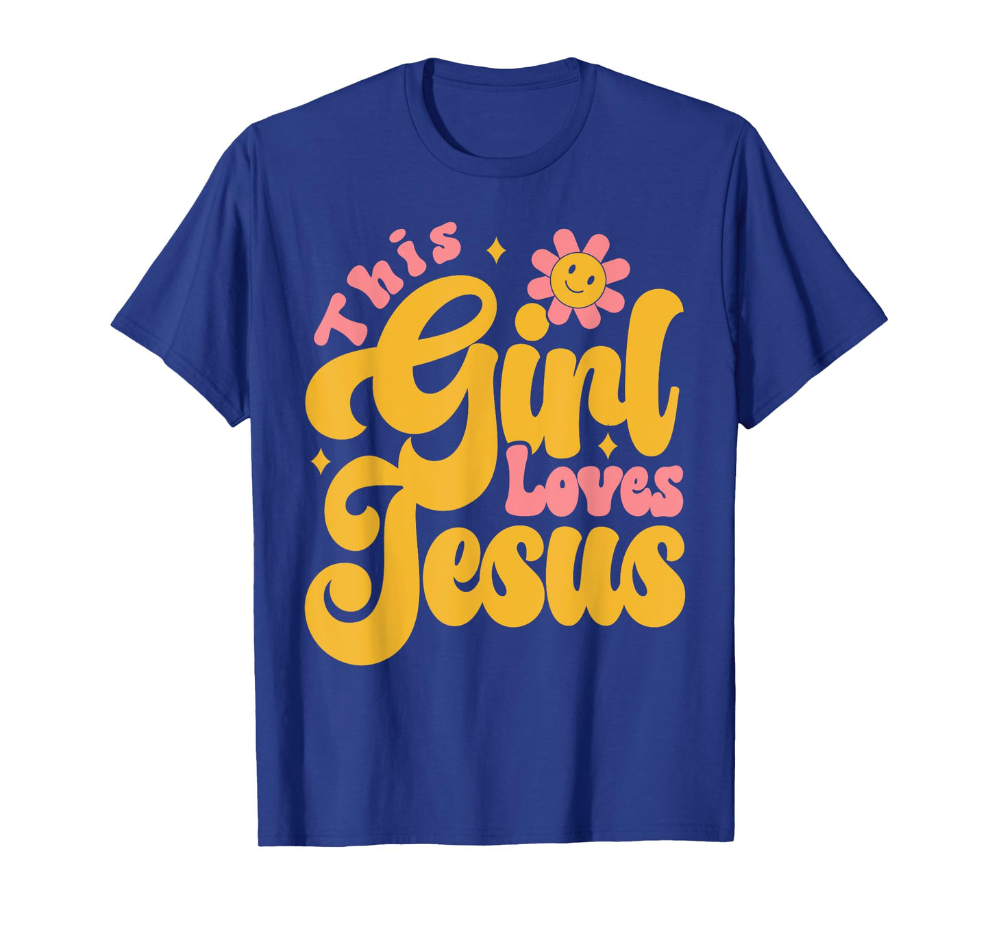 Christian Retro This Girl Loves Jesus God 70s T-Shirt