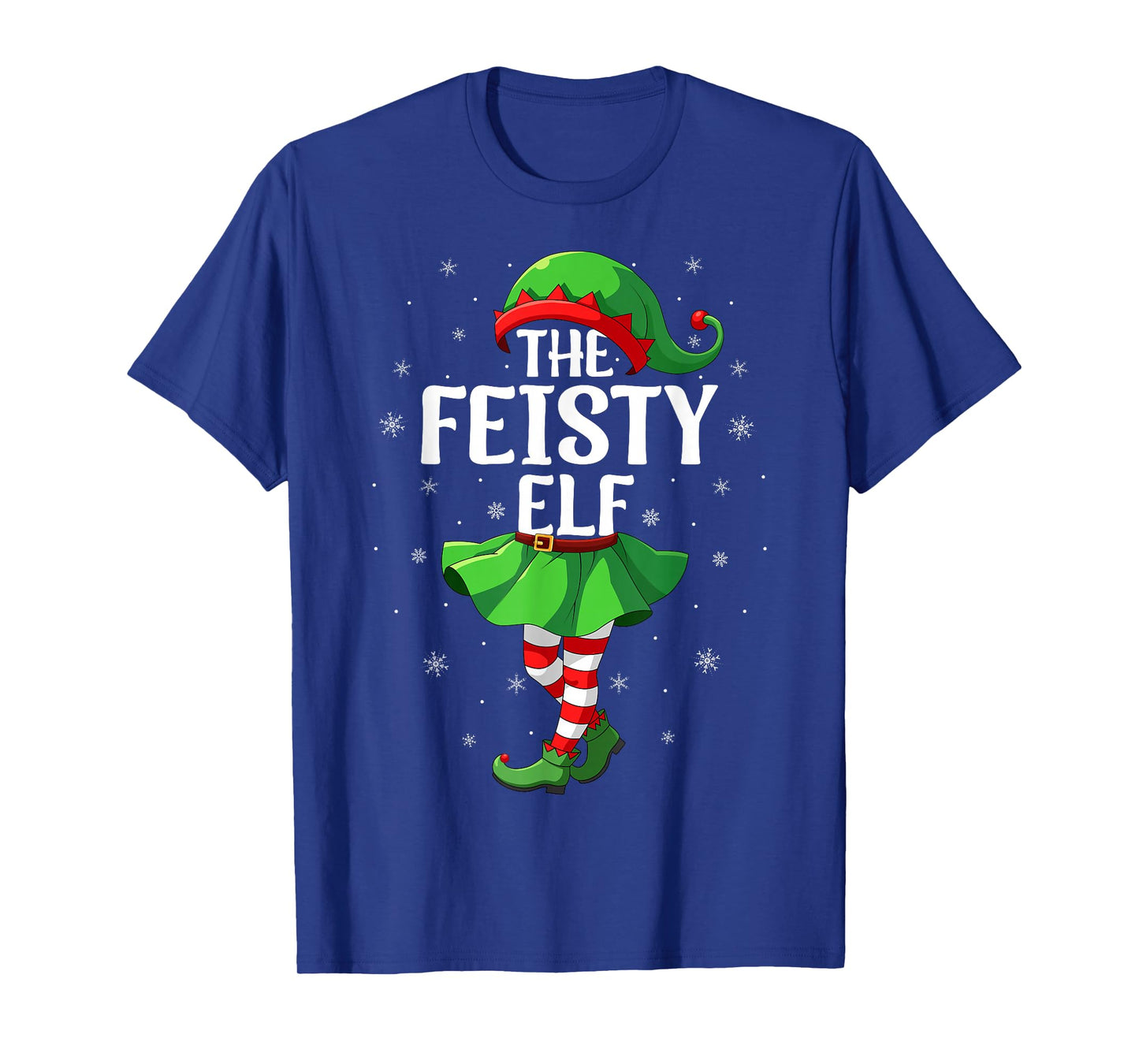 Feisty Elf Christmas Girls Women Elf Squad Xmas Family T-Shirt