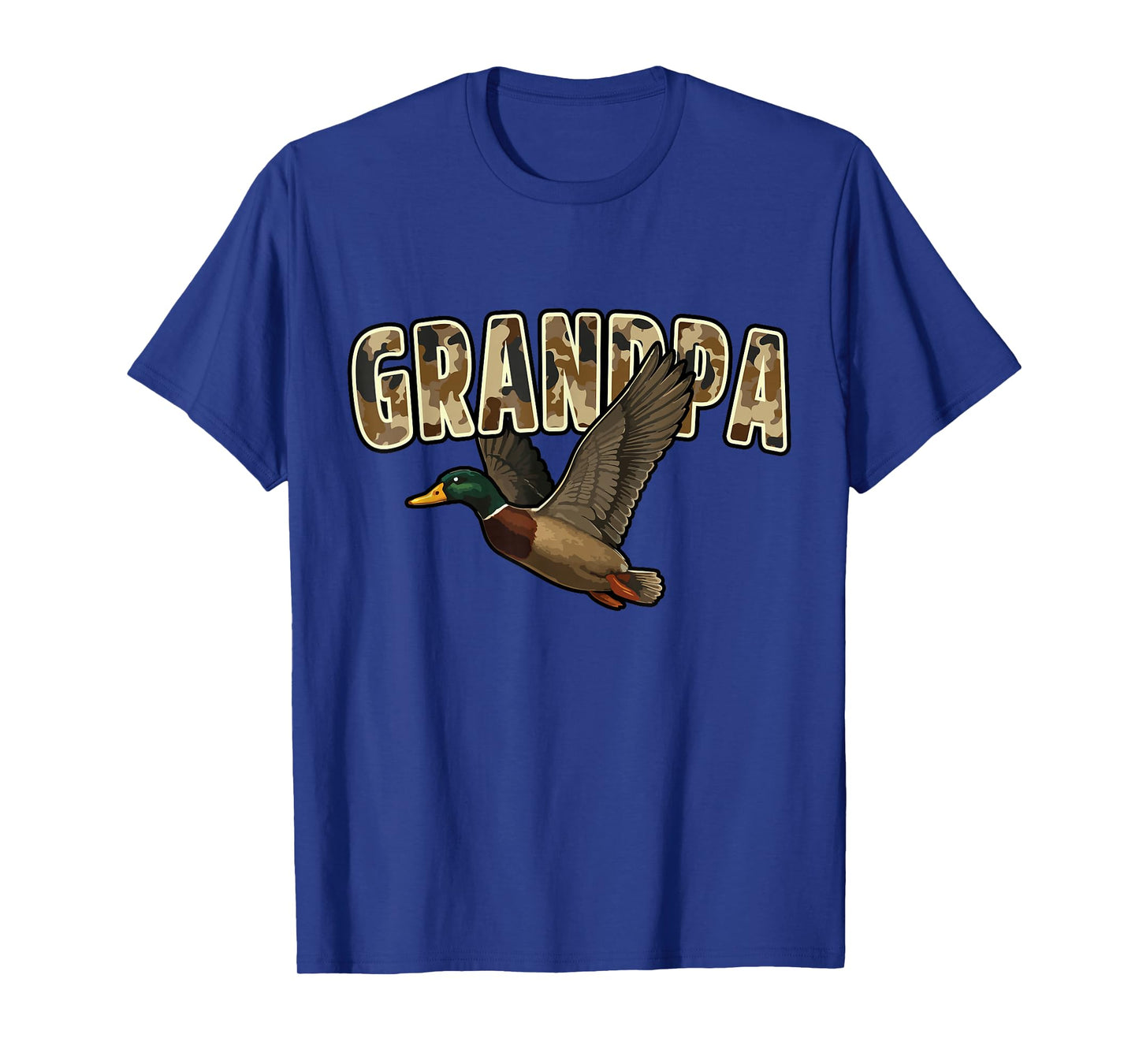 Camouflage Vintage Mallard Duck Retro Camo Hunting Grandpa T-Shirt