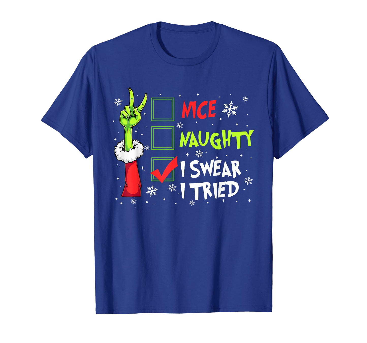 Nice Naughty List Funny Christmas for Men Woman Kid T-Shirt