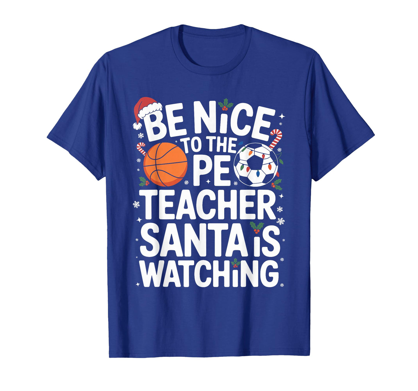 Funny PE Teacher Christmas Physical Education Xmas T-Shirt