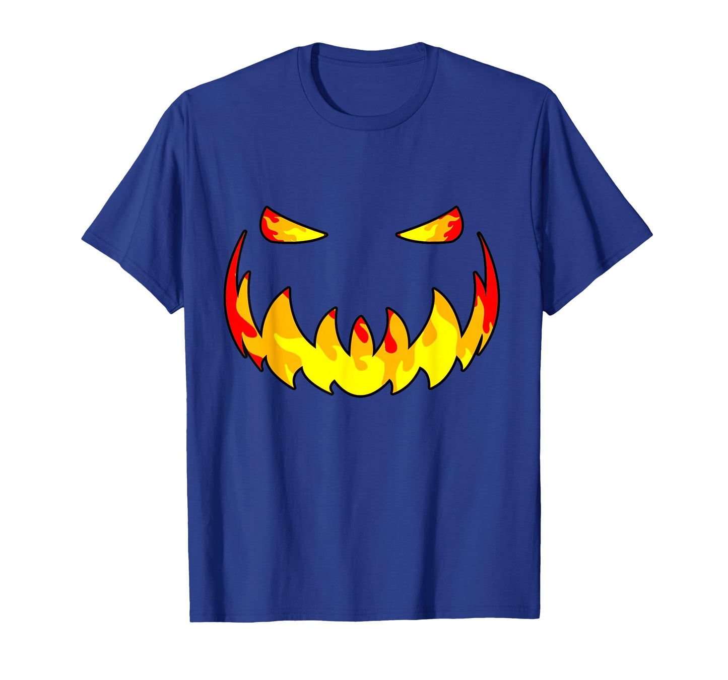 Fire Face Pumpkin Jack O Lantern Halloween Men Boys Kids T-Shirt