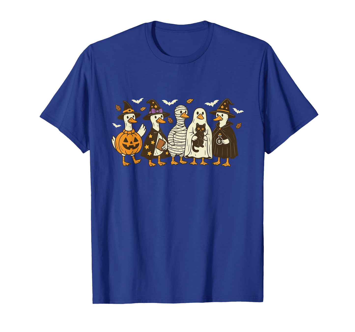 Spooky Goose Halloween Goose Witch Ghost Silly Goose Farm T-Shirt