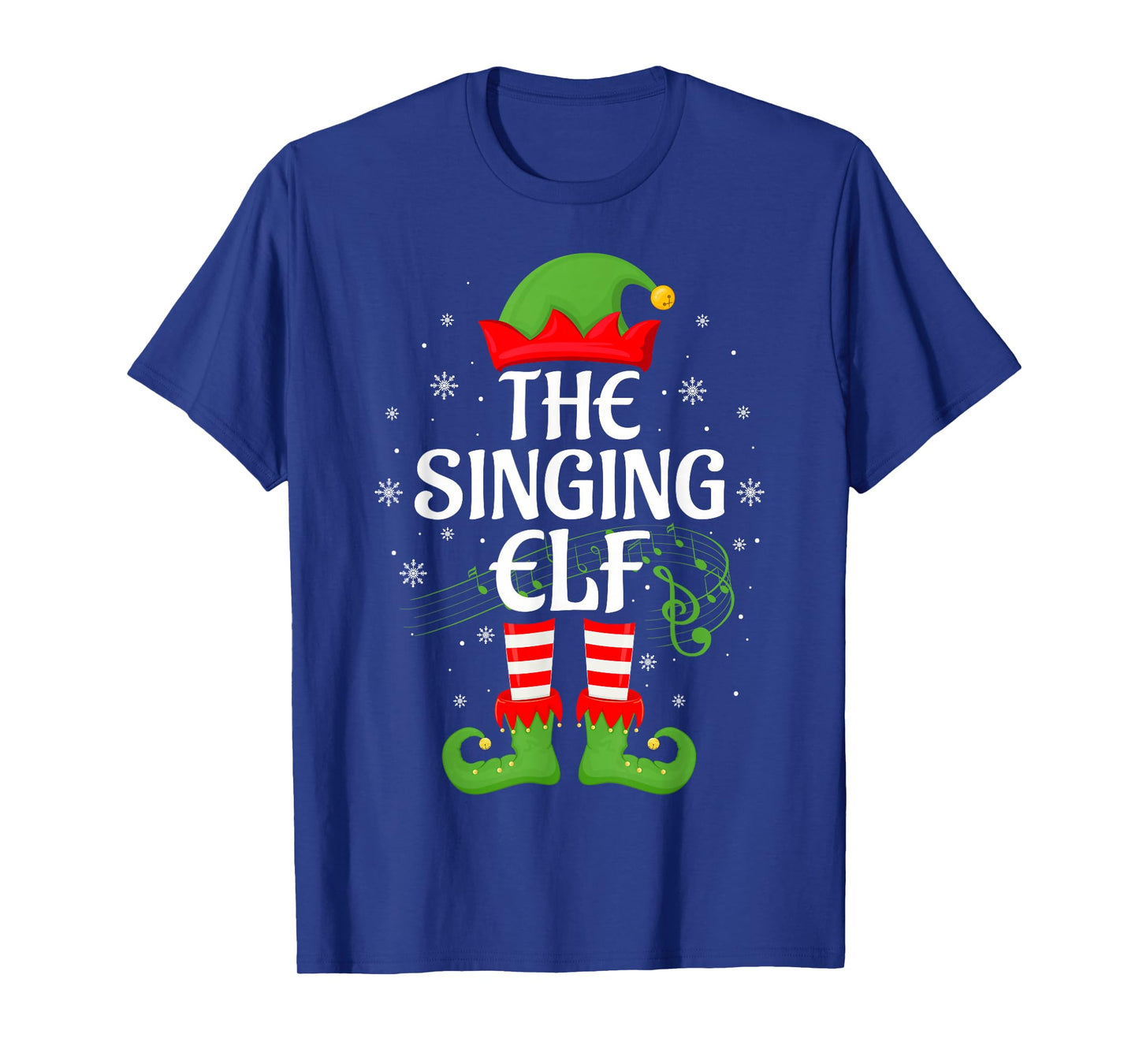 Singing Elf Christmas Family Matching Elf Squad Xmas T-Shirt