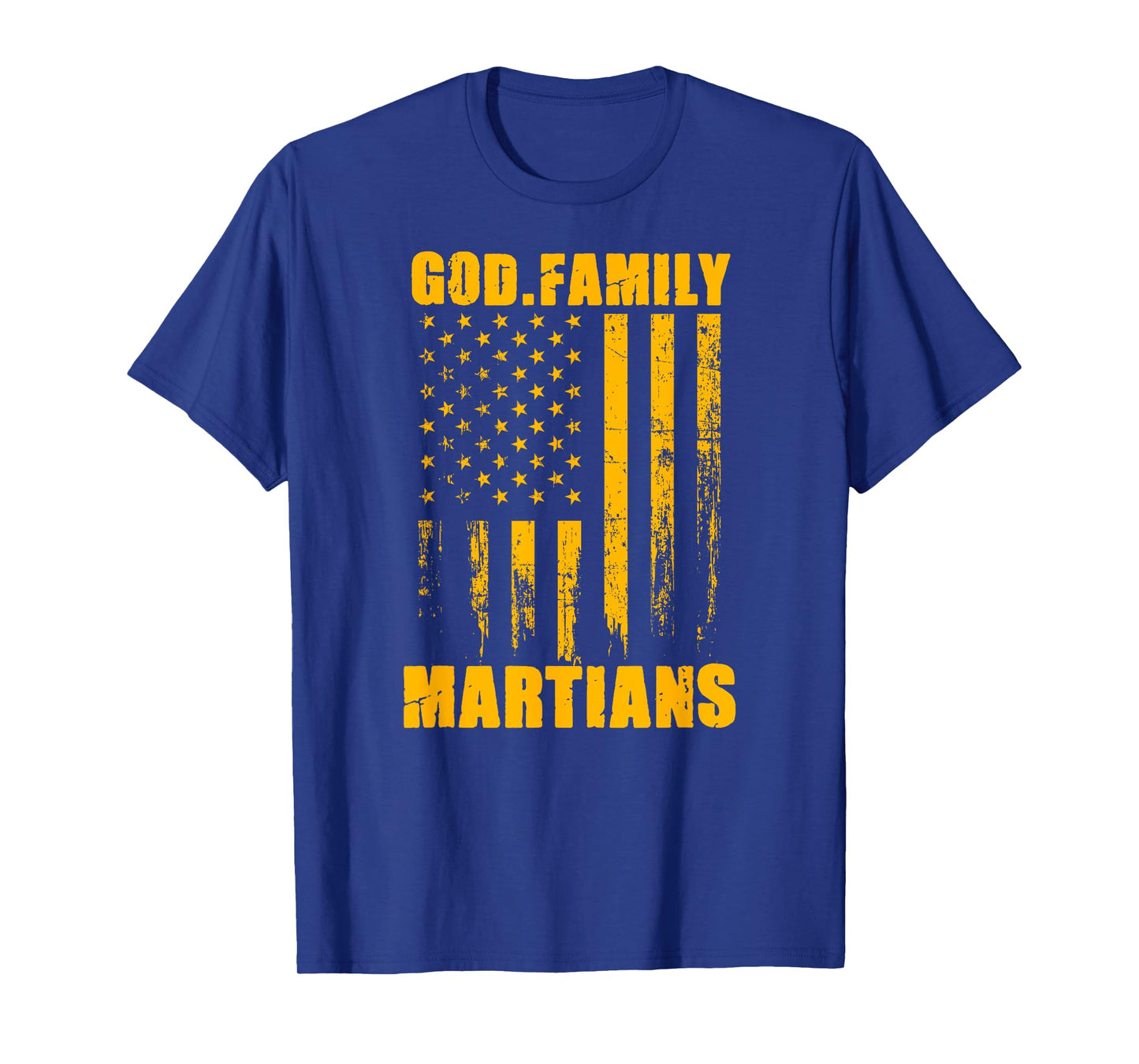 Goodrich Martians God. Family. Vintage USA Flag T-Shirt