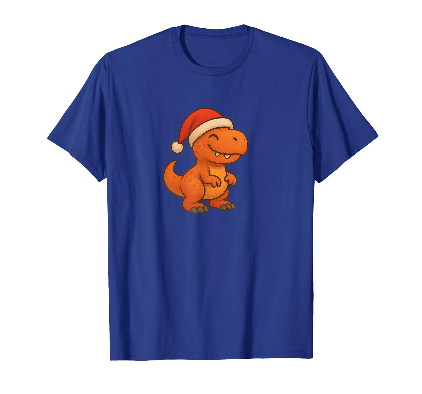 Christmas Cute T-Rex with Santa Hat Tee for Kids & Adults T-Shirt