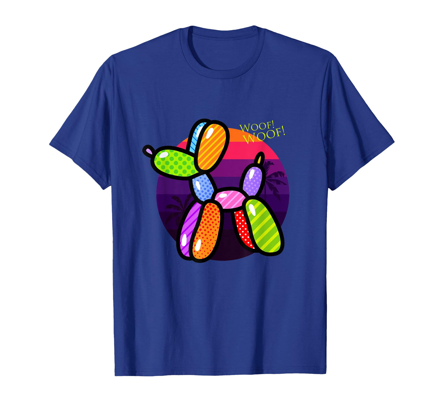 Poodle Dog Balloon Animal Illustration Graphic Designs T-Shirt
