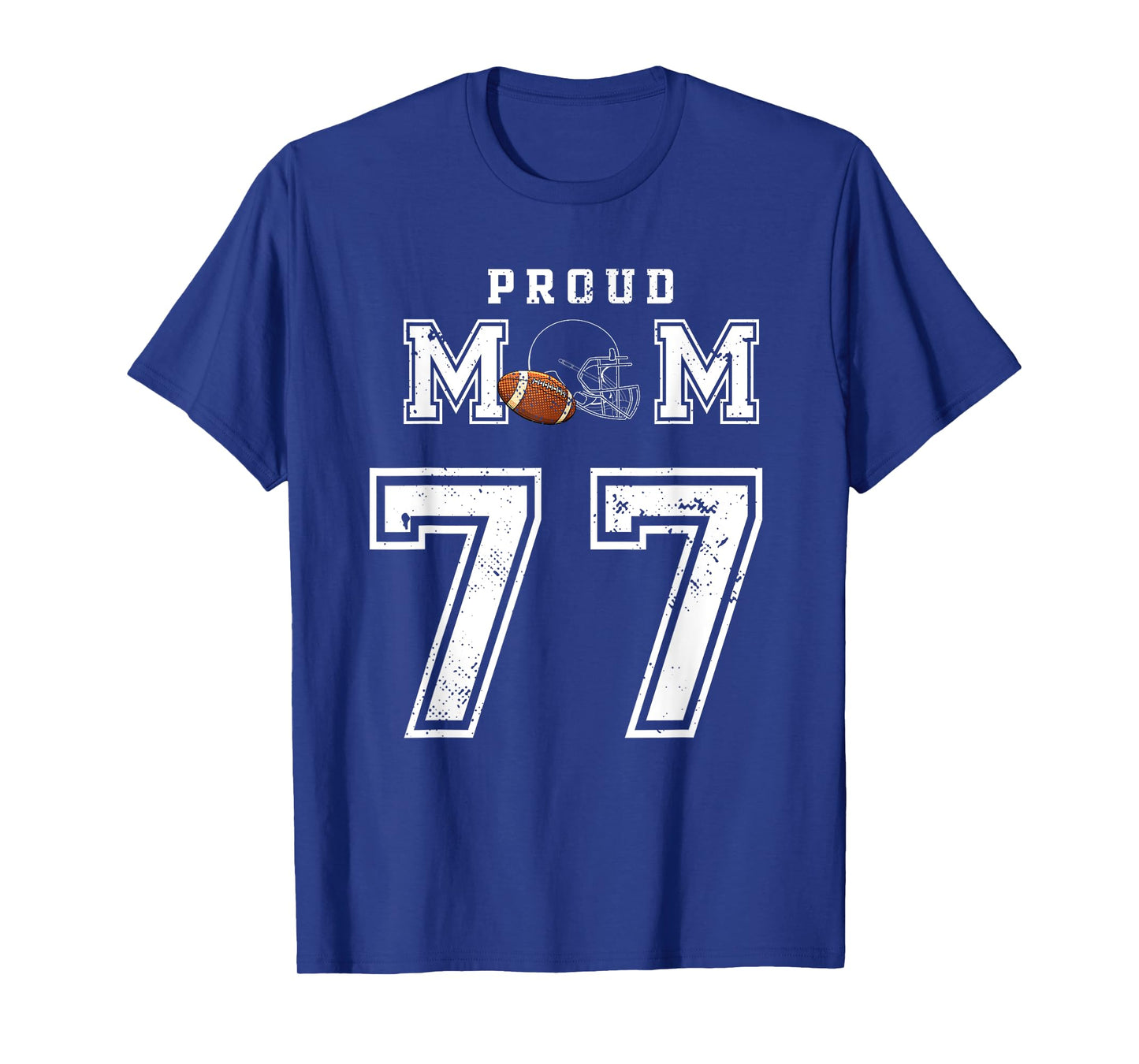 Custom Proud Football Mom Number 77 Personalized For Women T-Shirt