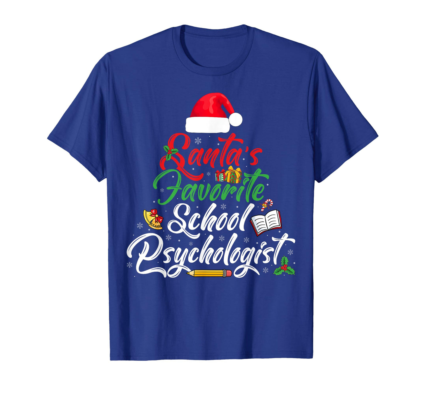 Santa's Favorite School Psychologist Psychology Christmas T-Shirt