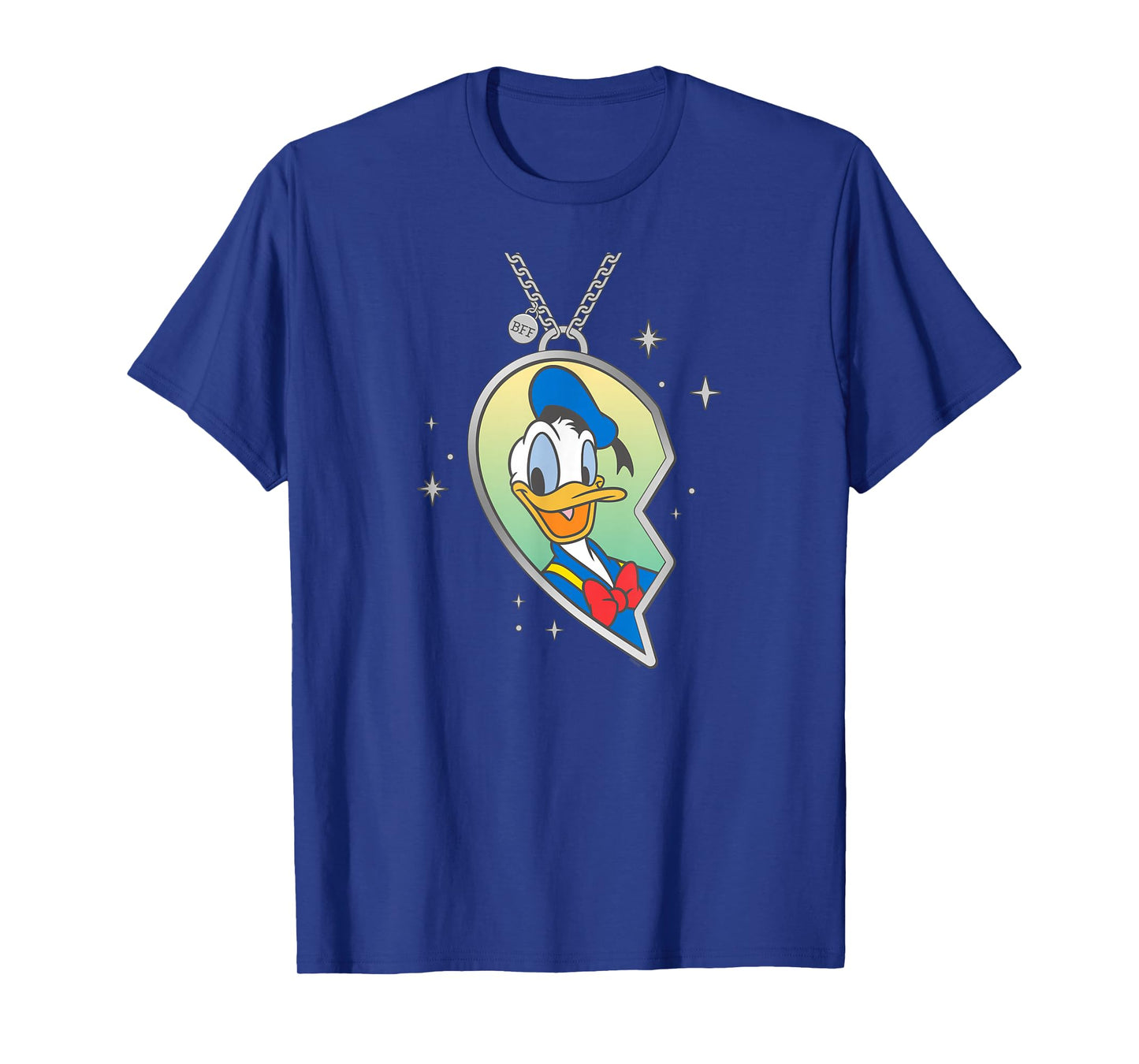 Disney BFF Best Friends Matching Heart Necklace Donald Duck T-Shirt