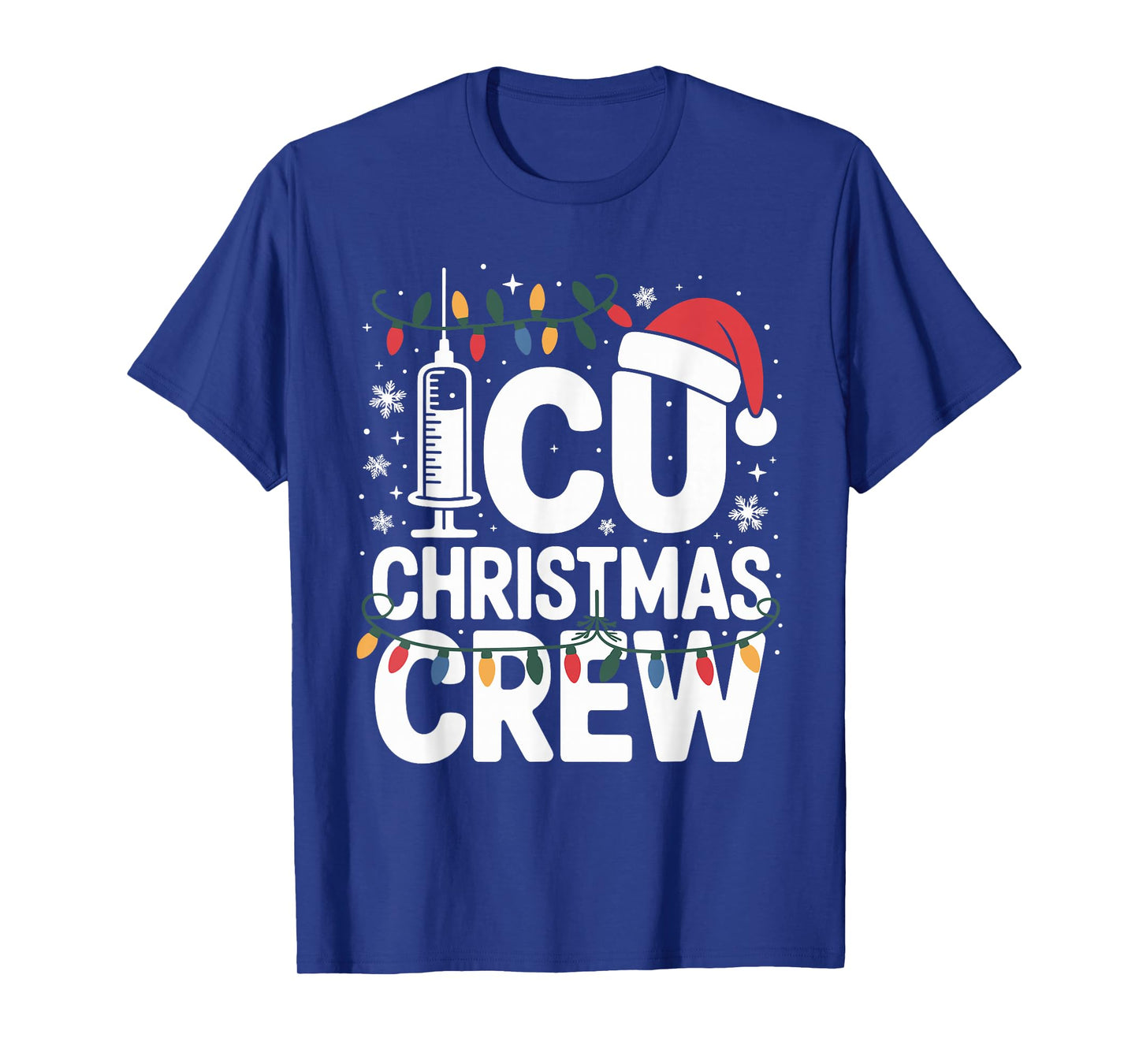 ICU Christmas Crew Nurse Critical Care Xmas Nursing T-Shirt