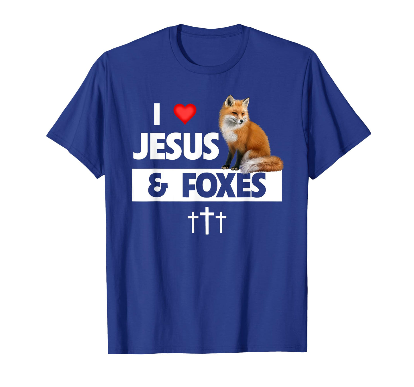 I Love Jesus And Foxes Zoo Wildlife Nature Fox Christian T-Shirt