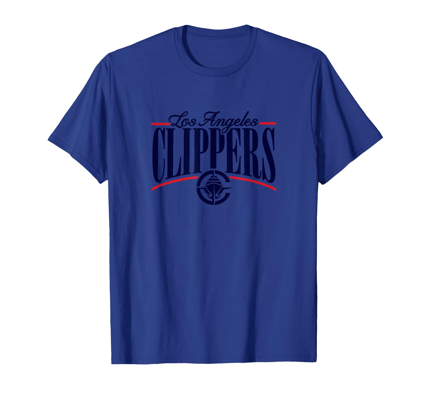 NBA - Los Angeles Clippers Logo Arch Red Blue And White T-Shirt