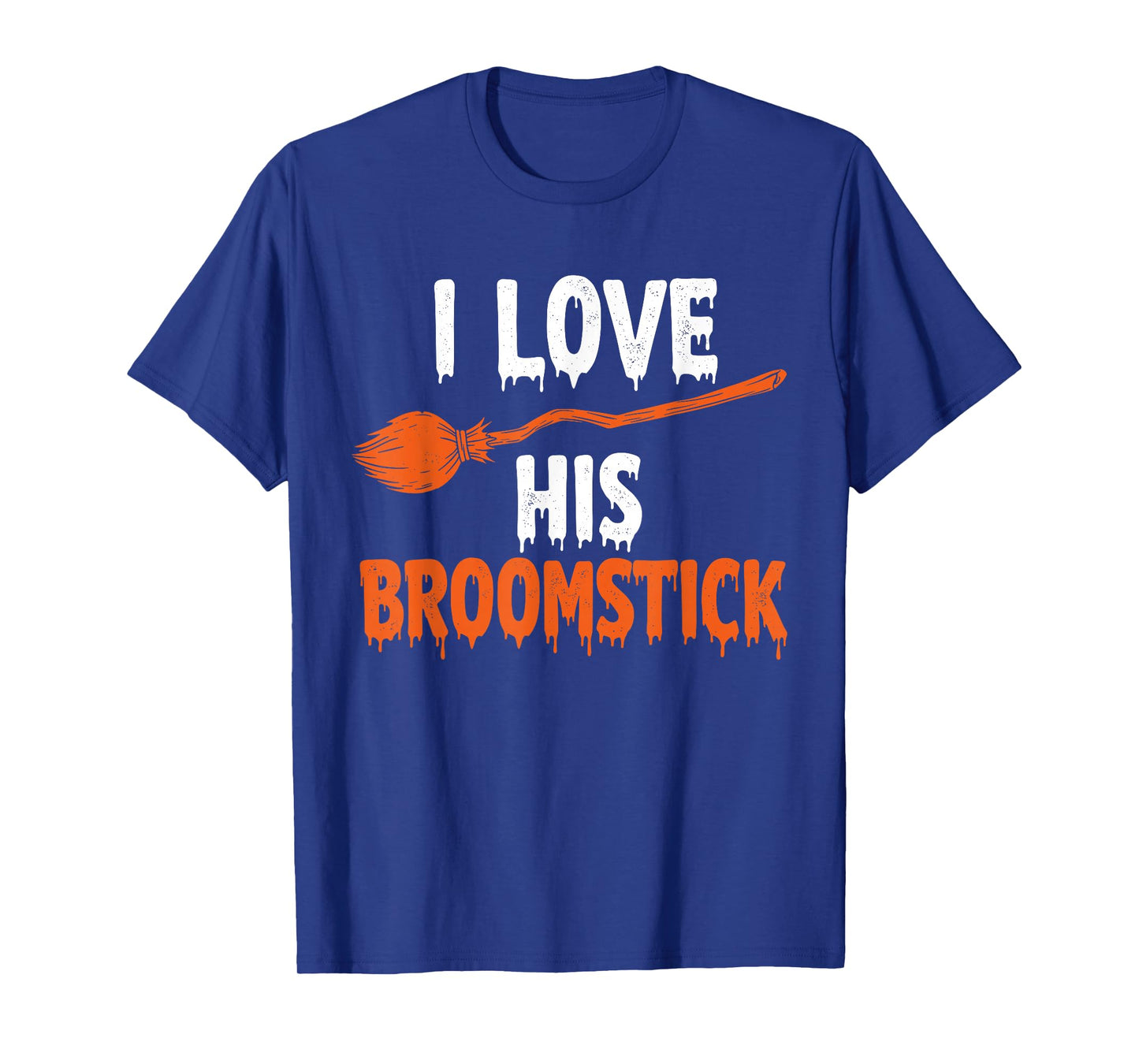 I Love His Broomstick I Love Her Matching Couples Halloween T-Shirt