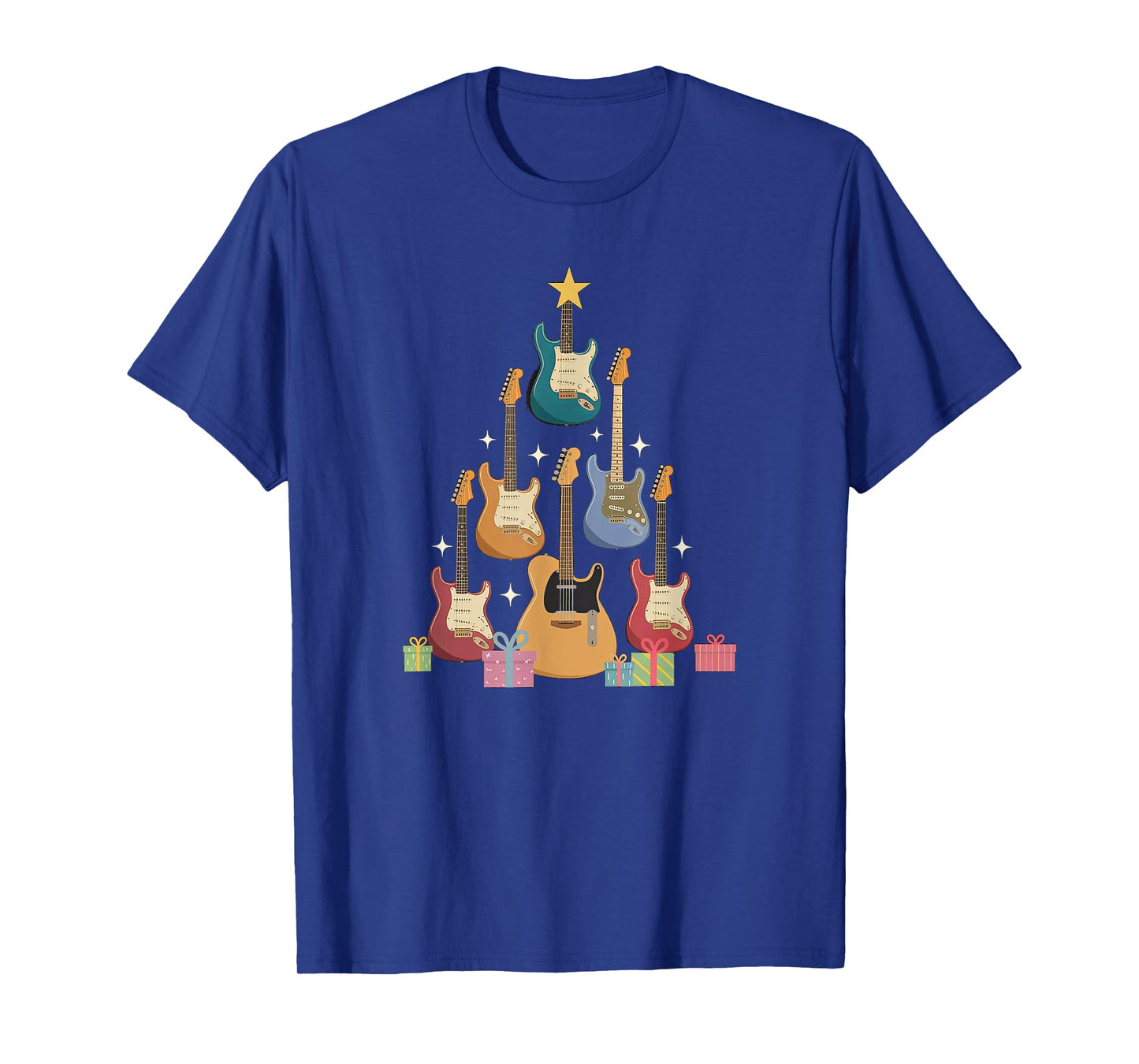 Christmas Guitar Christmastree Tree Made Out of Guitars T-Shirt