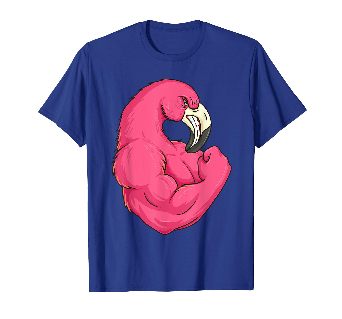 Funny Flamingo Weightlifting Bodybuilder Muscle Fitness T-Shirt