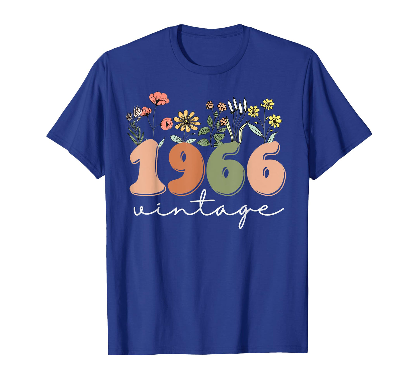 60 Years Old Vintage 1966 60th Birthday Tee Wildflower Women T-Shirt