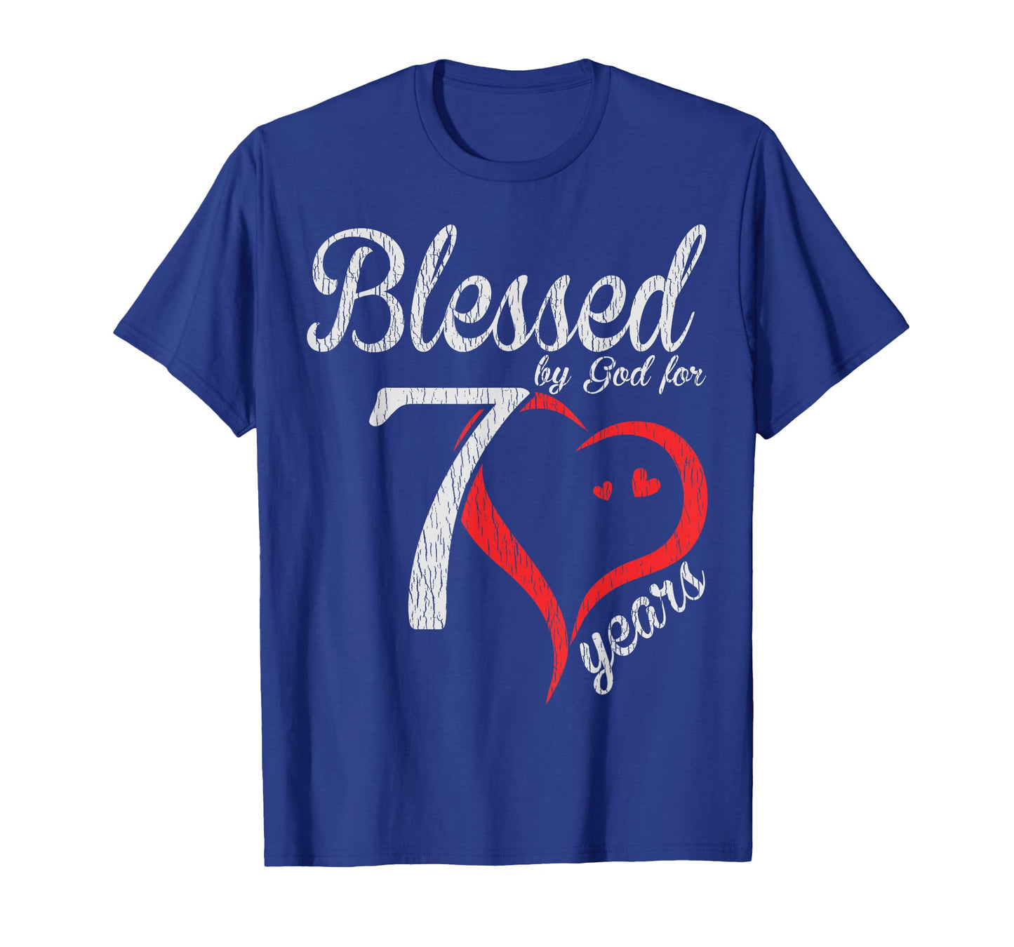 Vintage 70th Birthday Blessed By God, Happy Birthday Gift T-Shirt