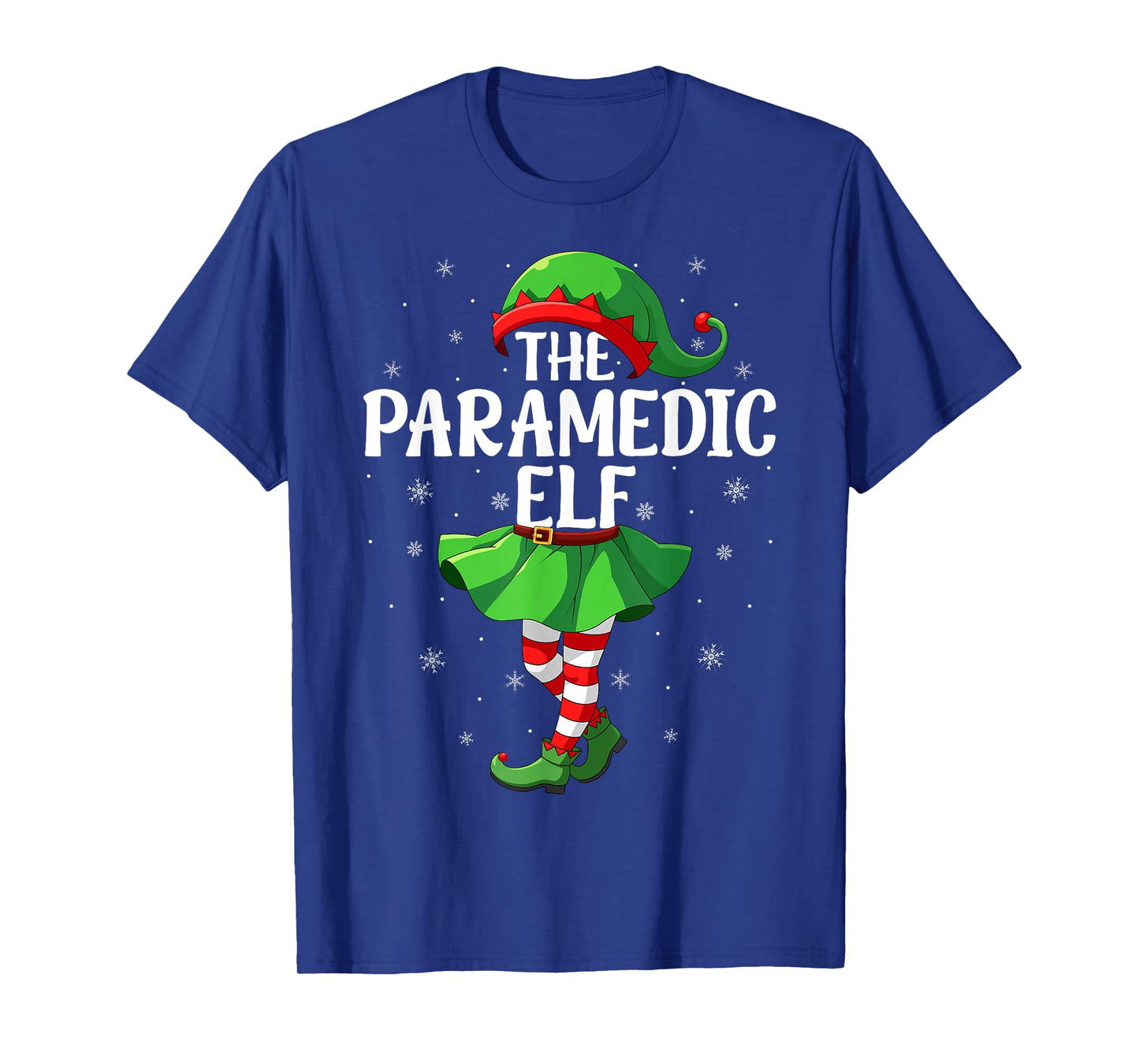 Paramedic Elf Christmas Girls Women Elf Squad Xmas Family T-Shirt
