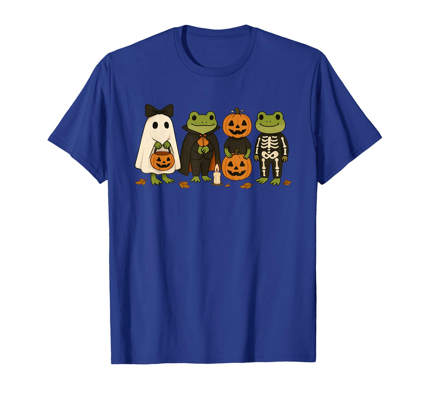 Spooky Skeleton Frog Cute with Pumpkin and Creepy Vibes T-Shirt