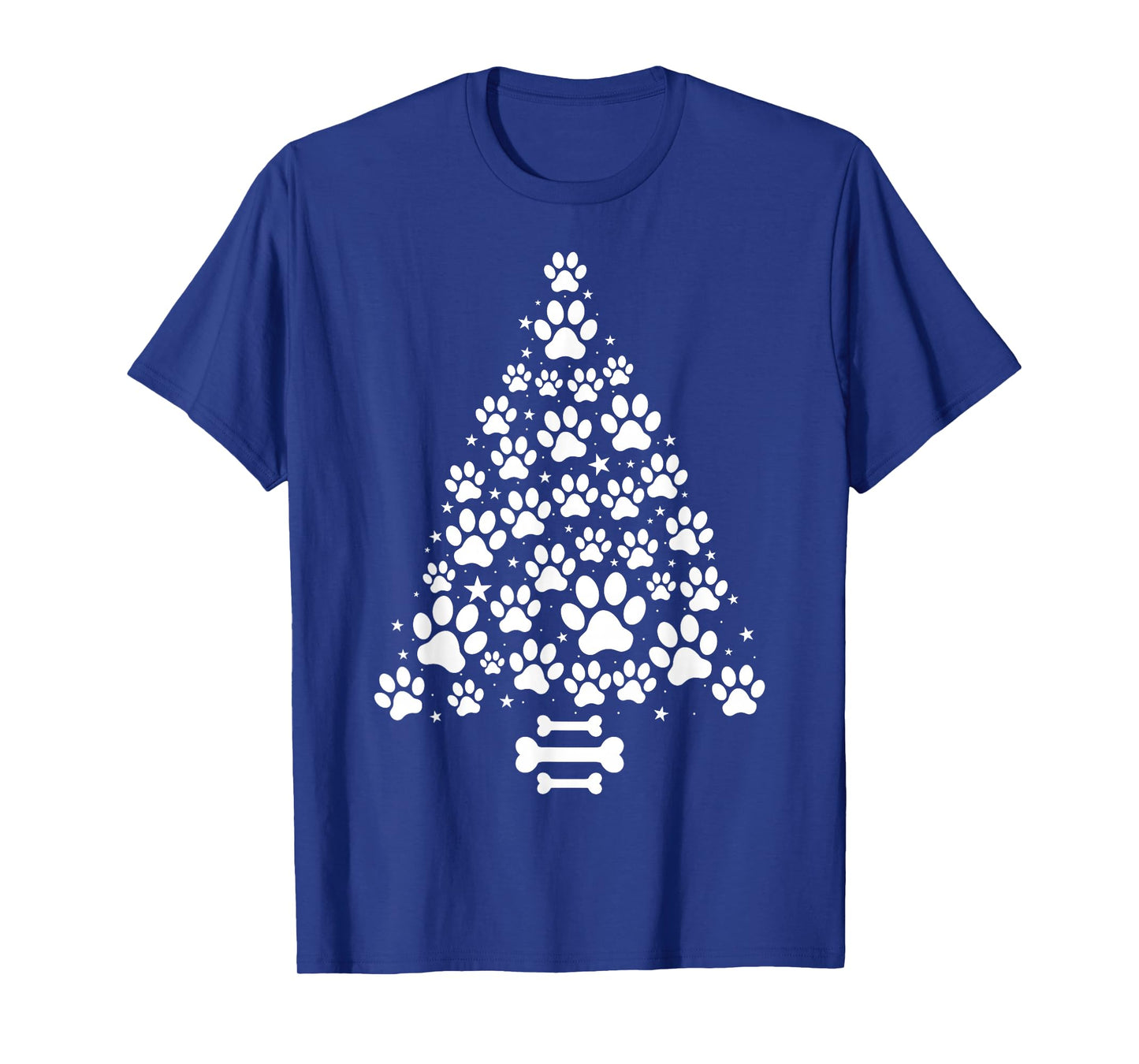 Cat Dog Paw Christmas Tree Pajamas Puppy Dog Cat Lover Xmas T-Shirt