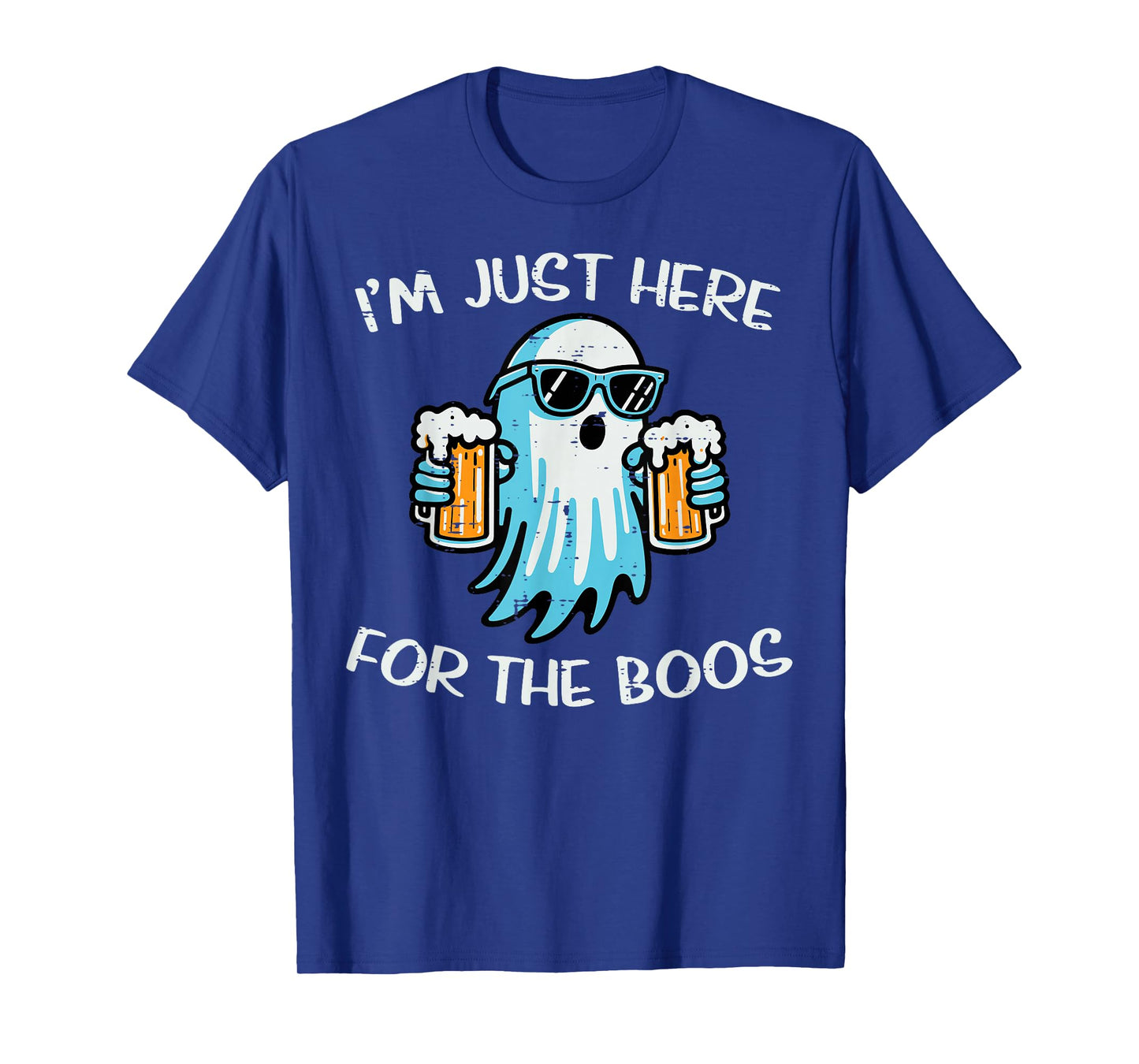 Halloween Here for Boos Ghost Funny Costume Dad Men Women T-Shirt