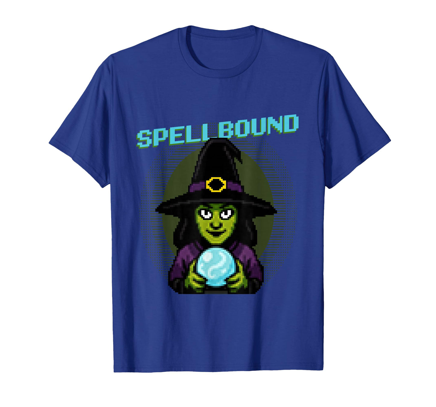 Spellbound Funny Pixel Art Witch Halloween T-Shirt