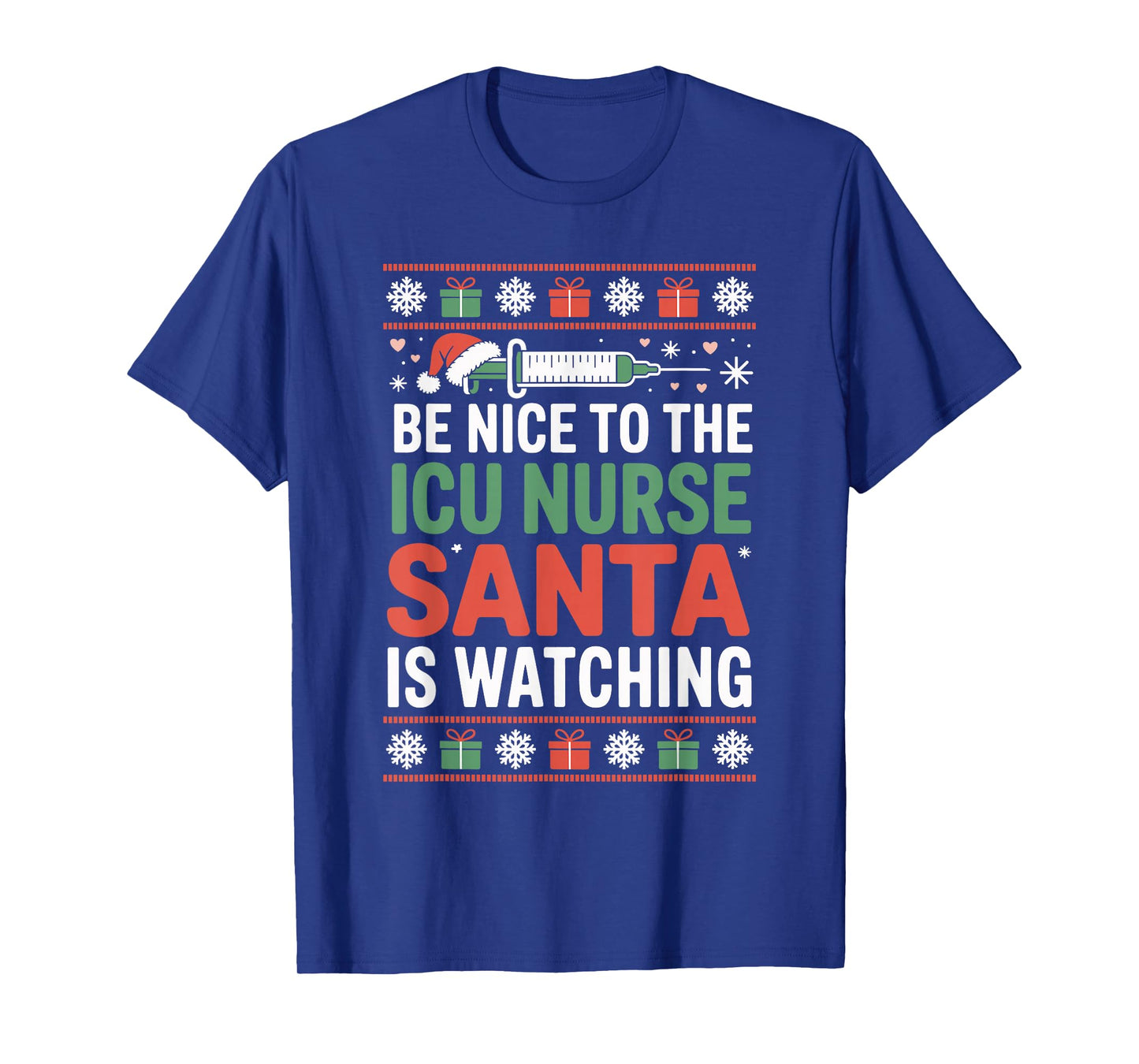 ICU Nurse Ugly Christmas Sweater Critical Care Xmas T-Shirt