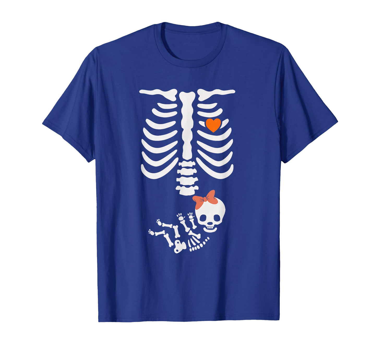 Halloween Skeleton Rib Cage Heart Costume Men Women Kids T-Shirt