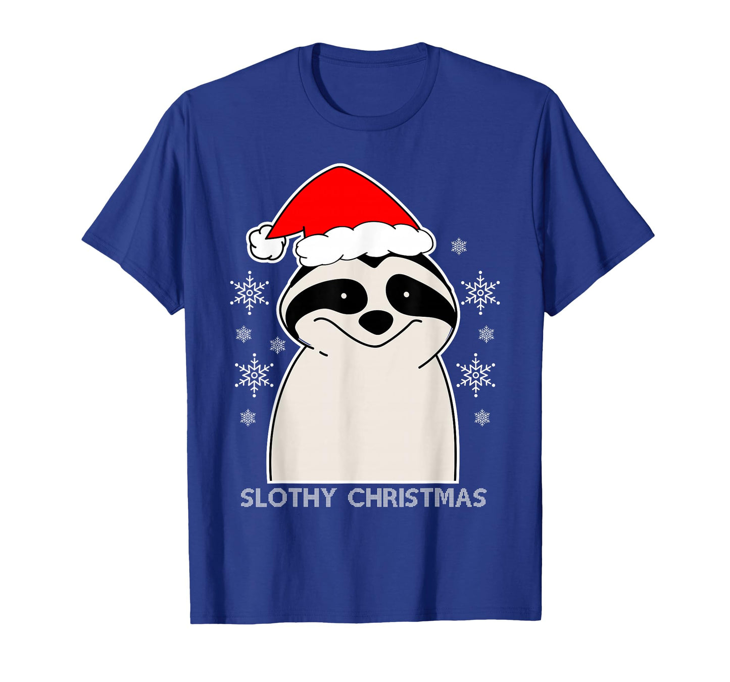 Slothy Christmas Santa Hat Sloth Spirit Animal Xmas Costume T-Shirt