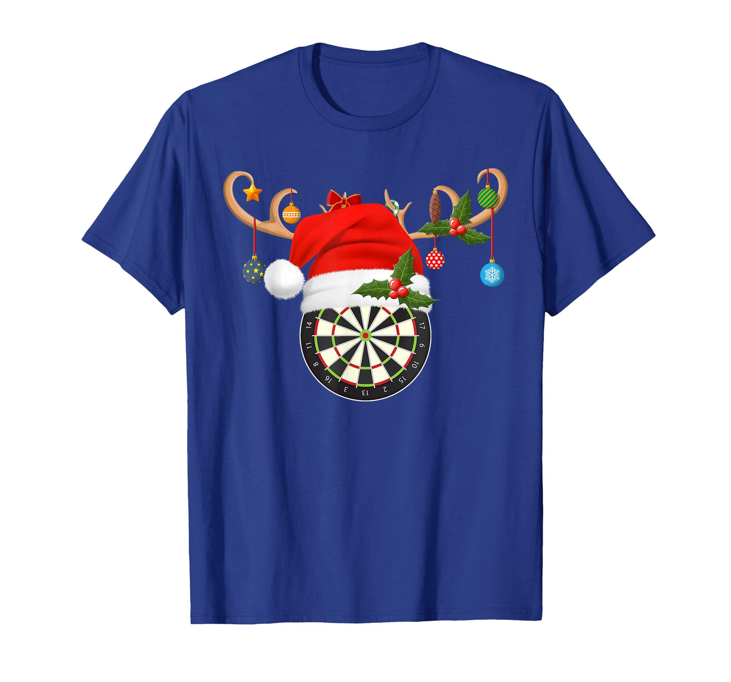 Darts Christmas Pajama Reindeer Santa Hat Sports Player Xmas T-Shirt