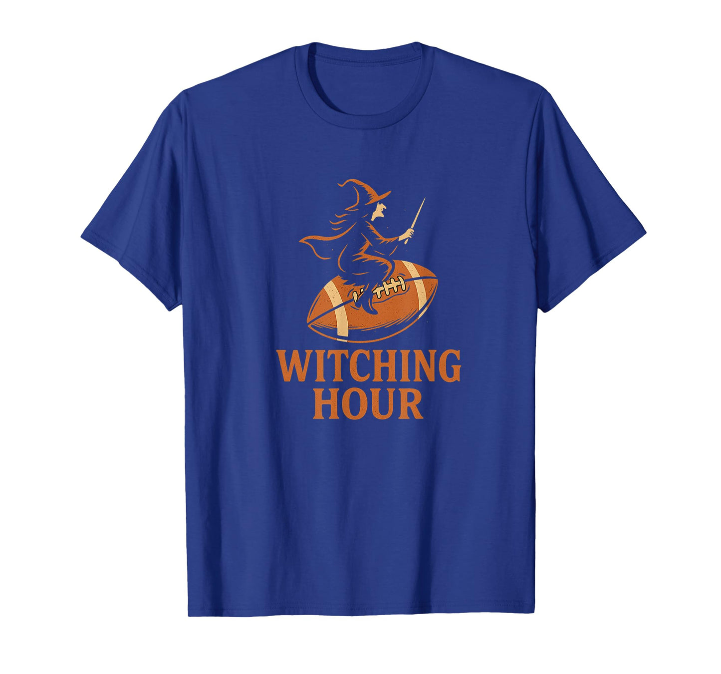 Witching Hour Football Halloween Witch Design T-Shirt