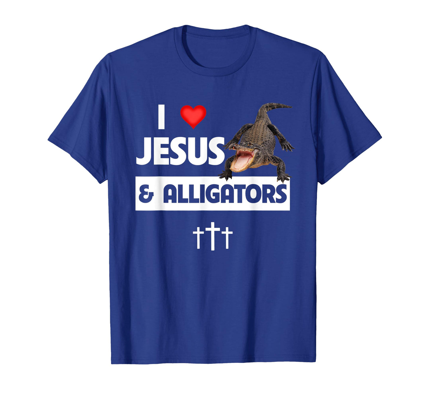 I Love Jesus and Alligators Reptile Christian Sunday Church T-Shirt