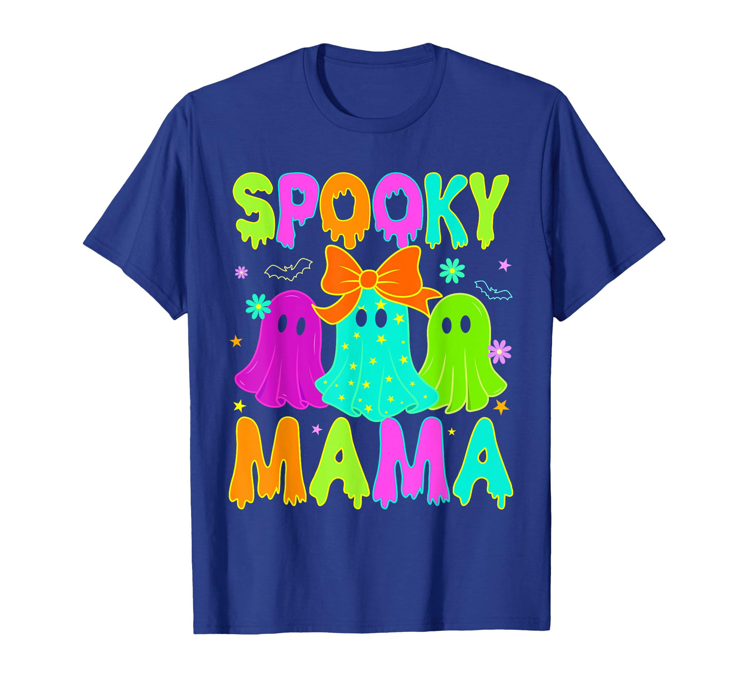 Spooky Mama Ghost Glow in Halloween Night Spooky Mom Mother T-Shirt