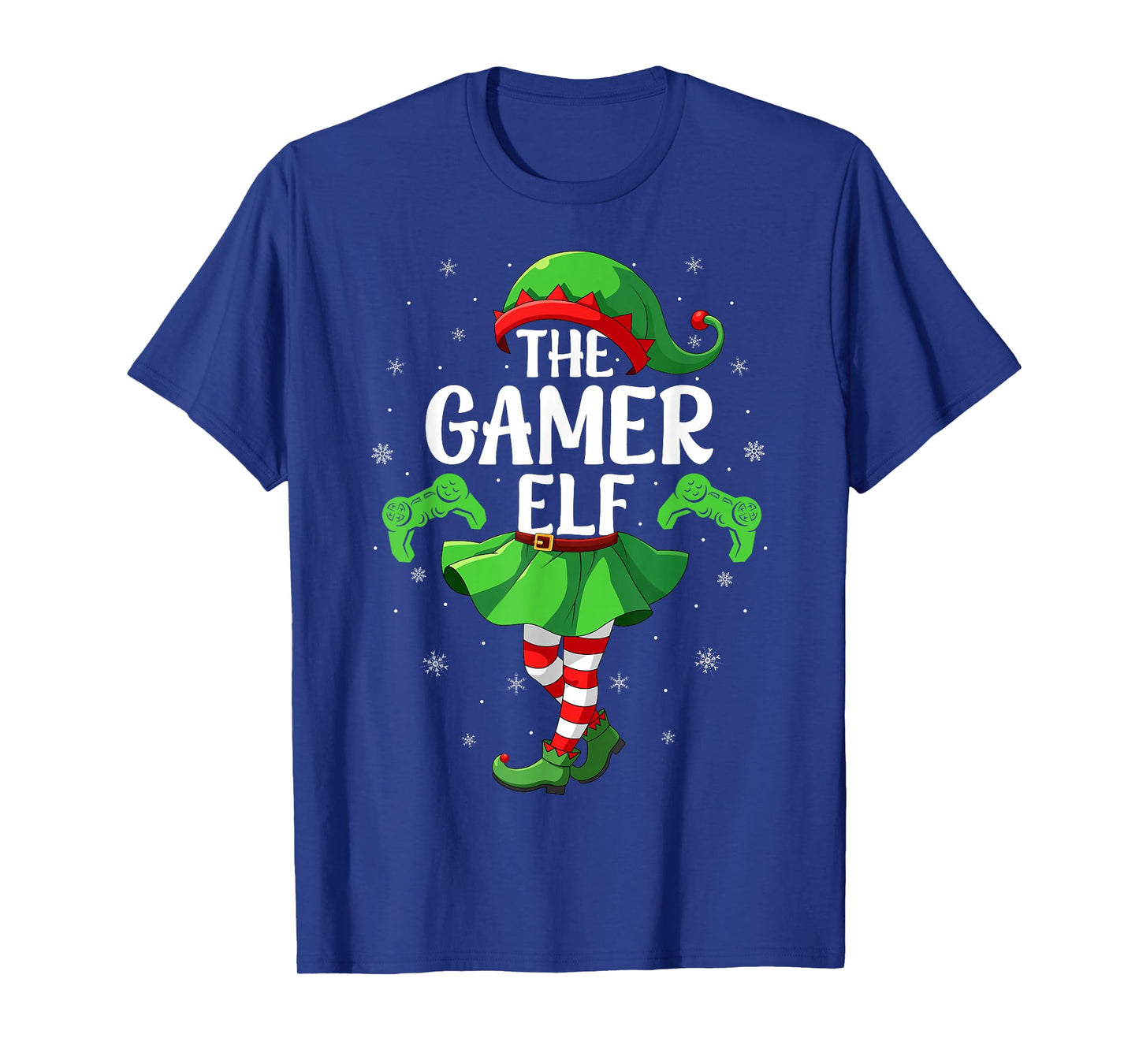 Gamer Elf Christmas Girls Women Elf Squad Xmas Family T-Shirt