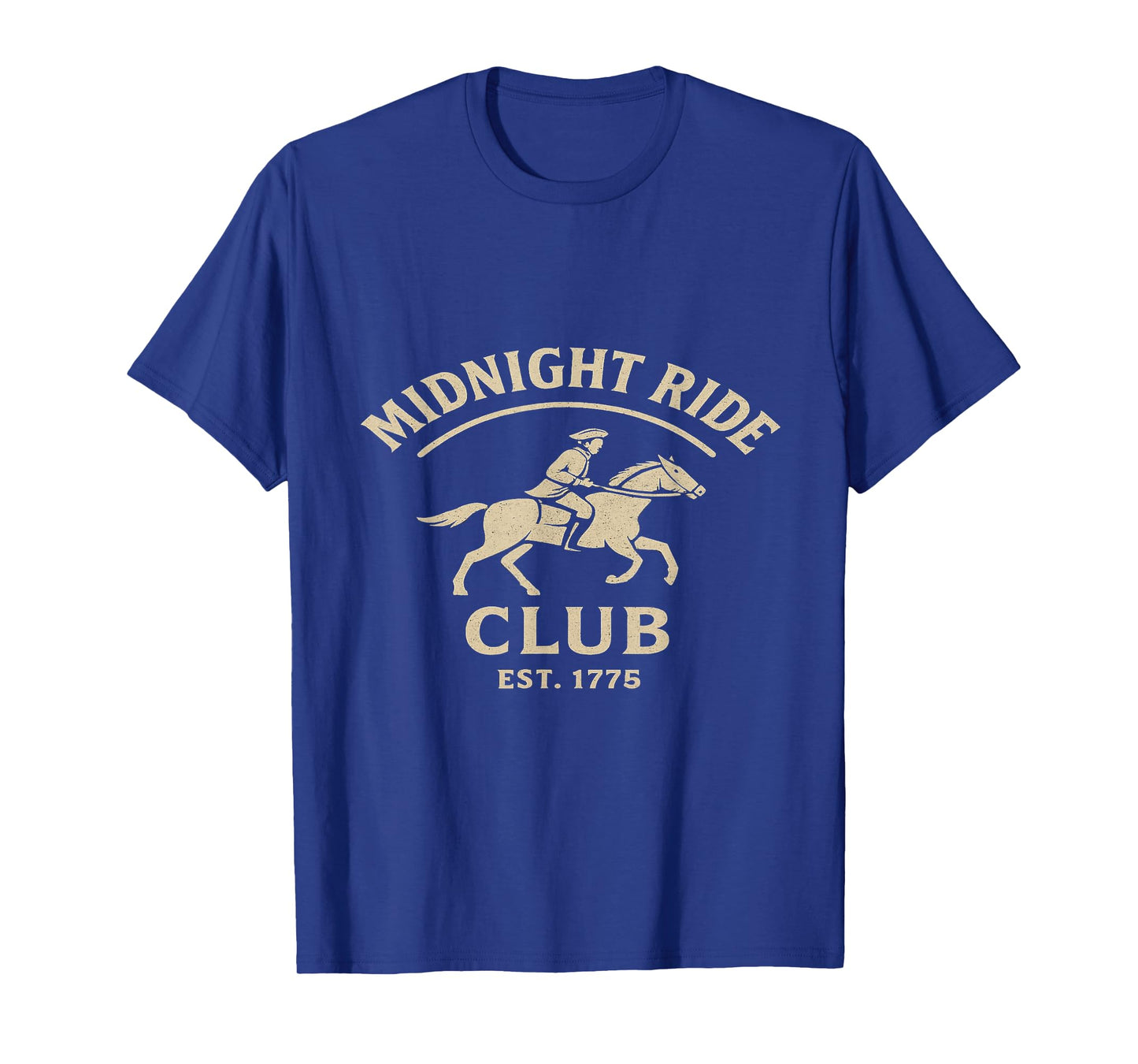 Midnight Ride Club – Paul Revere 1775 Historical Patriotic T-Shirt