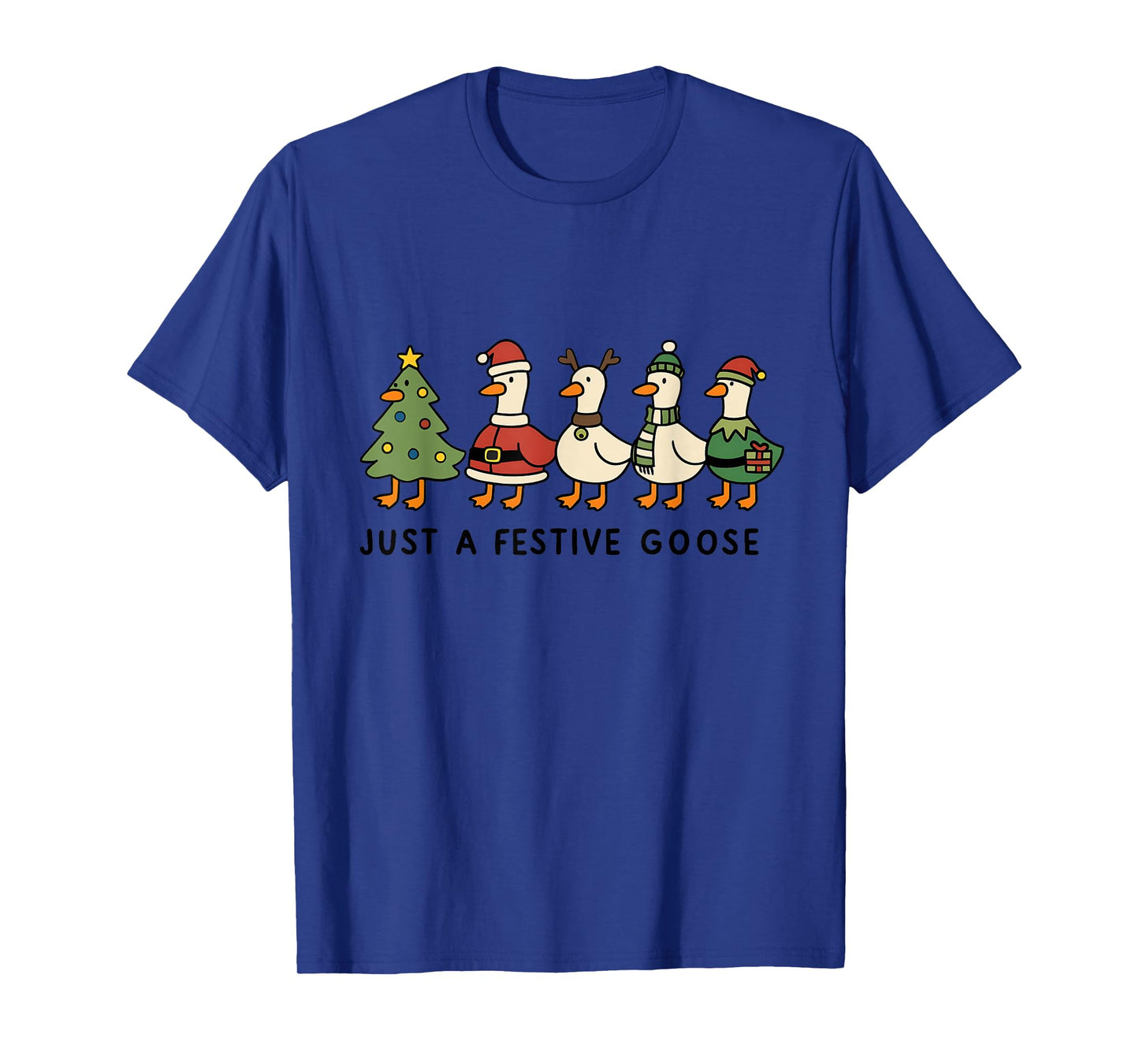 Festive Goose Christmas Funny Cute Goose Christmas Party T-Shirt