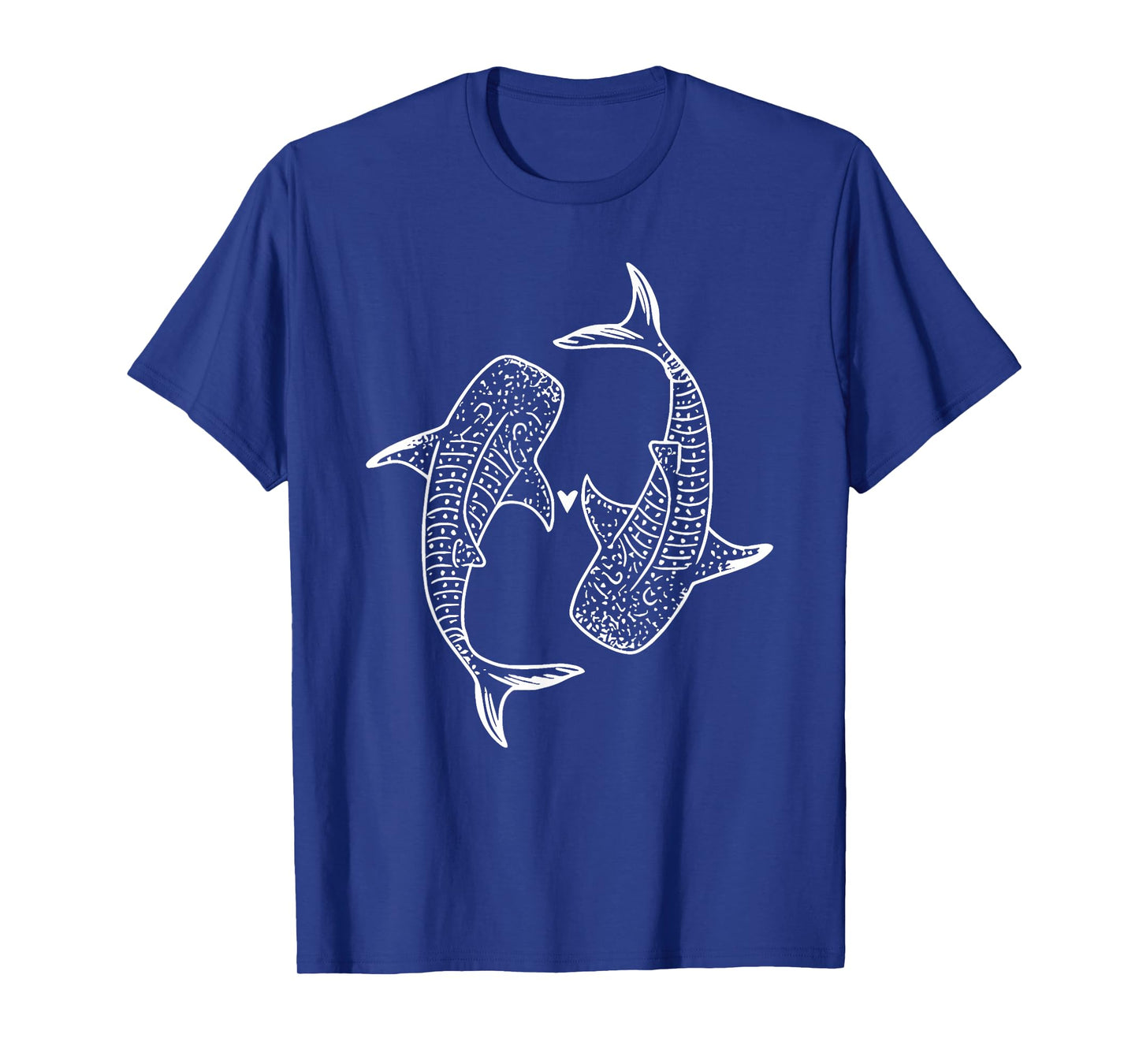 Retro Tribal Whale Sharks Heart Lover Ocean Wildlife Nature T-Shirt