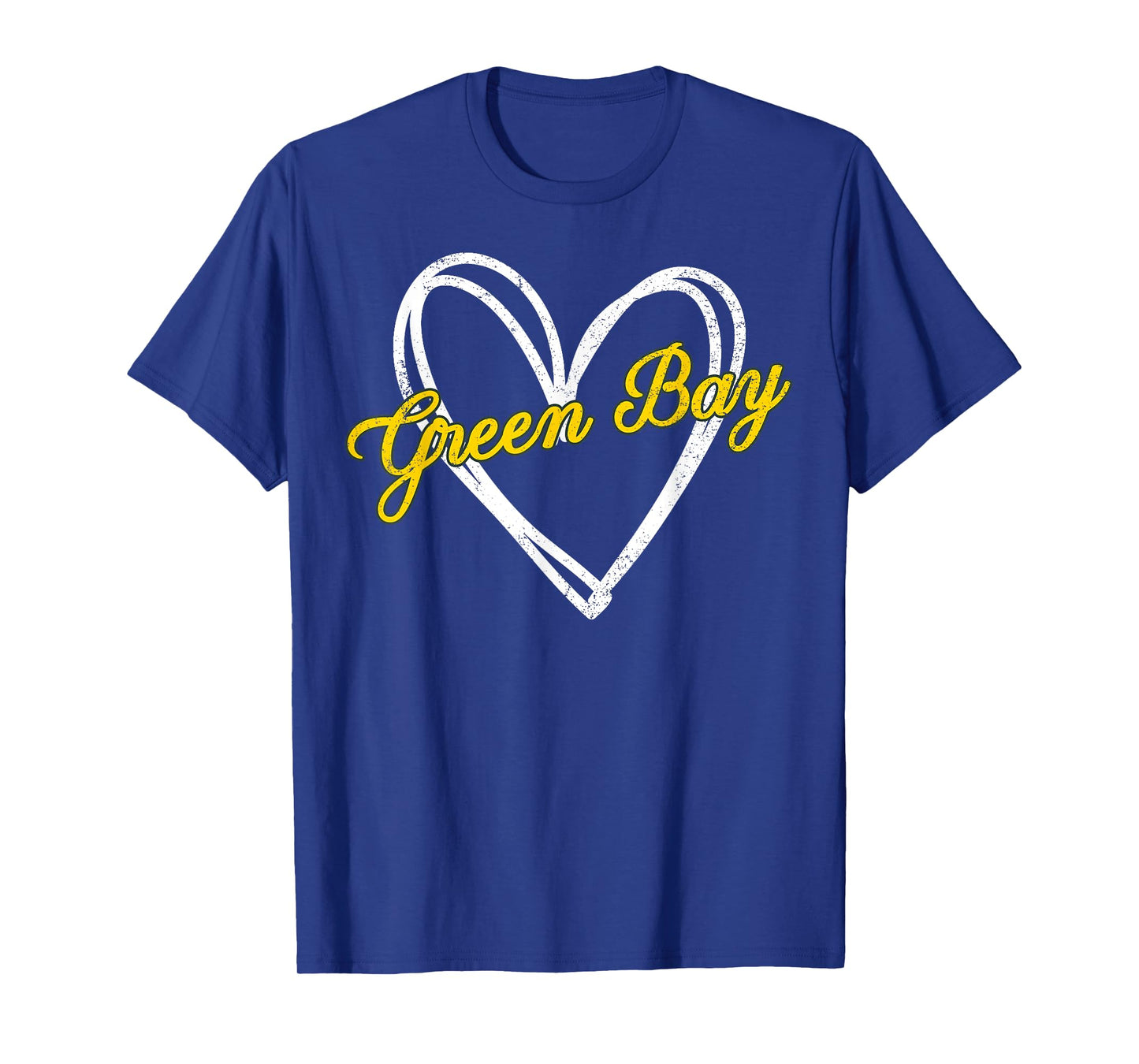 Green Bay Heart Vintage For Women Girl Kid T-Shirt