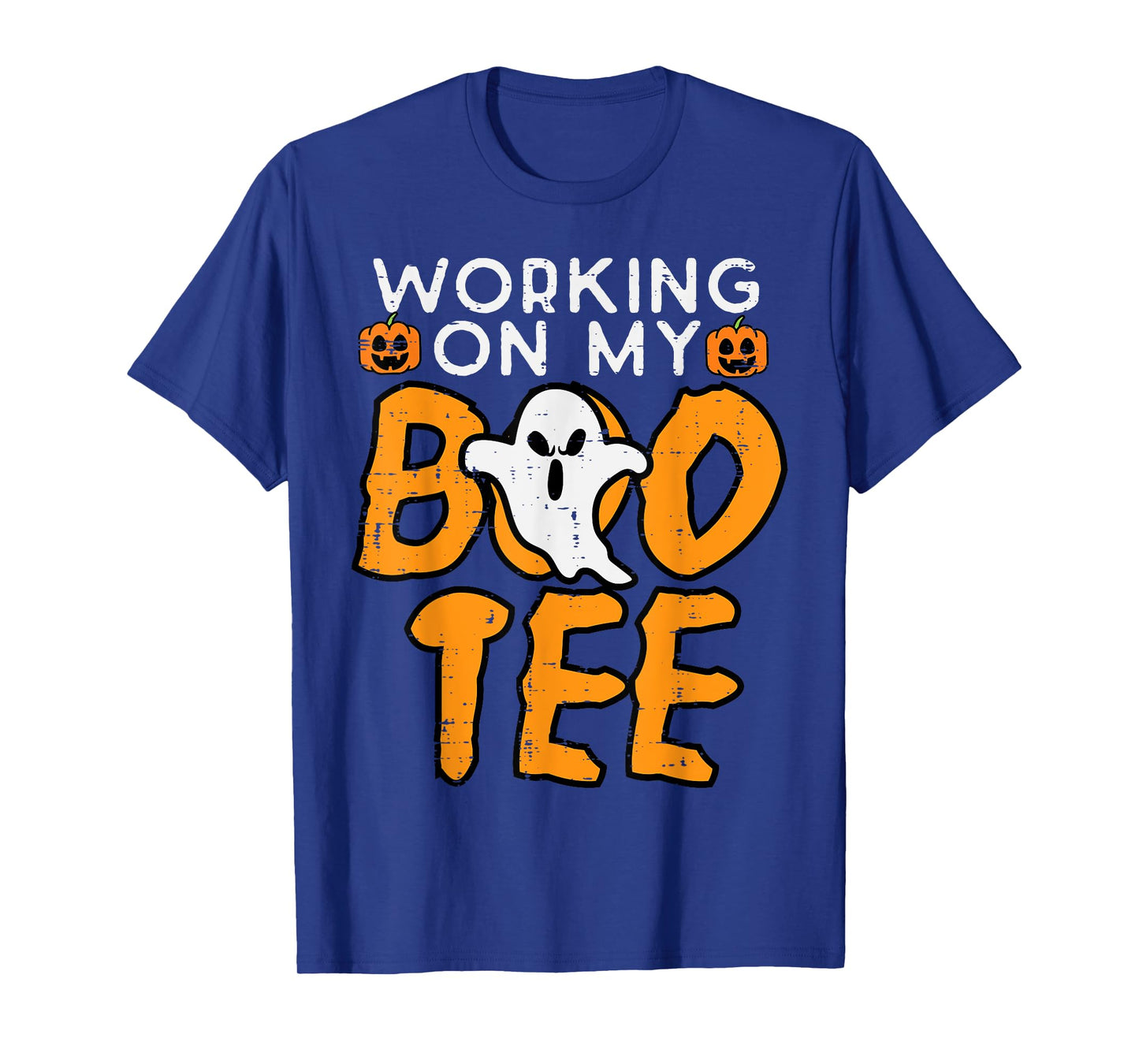 Working On My Boo Tee Gym Fun Yoga Pilates Fitness Halloween T-Shirt